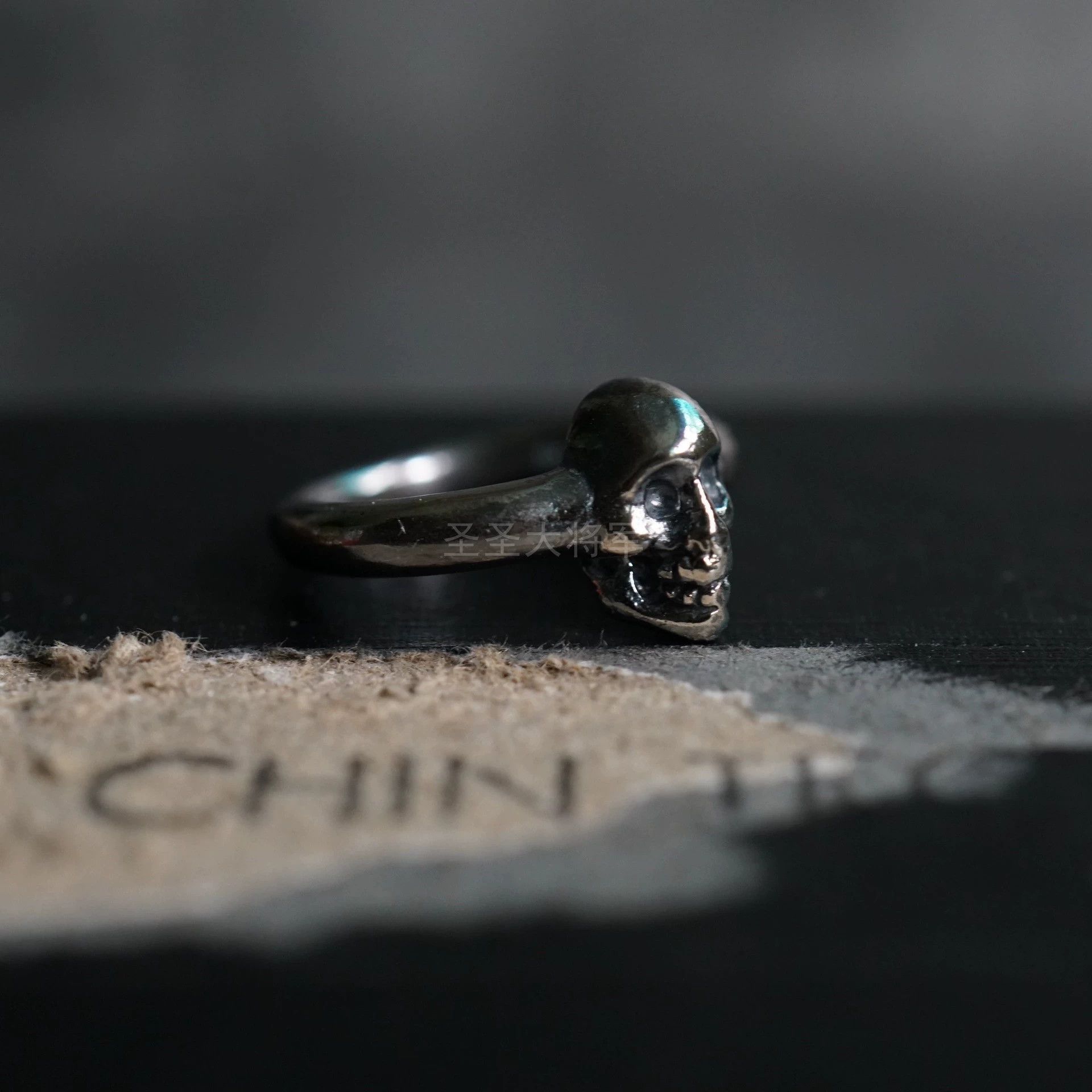 Chin Teo Silver Skull Ring Size ONE SIZE - 3 Thumbnail