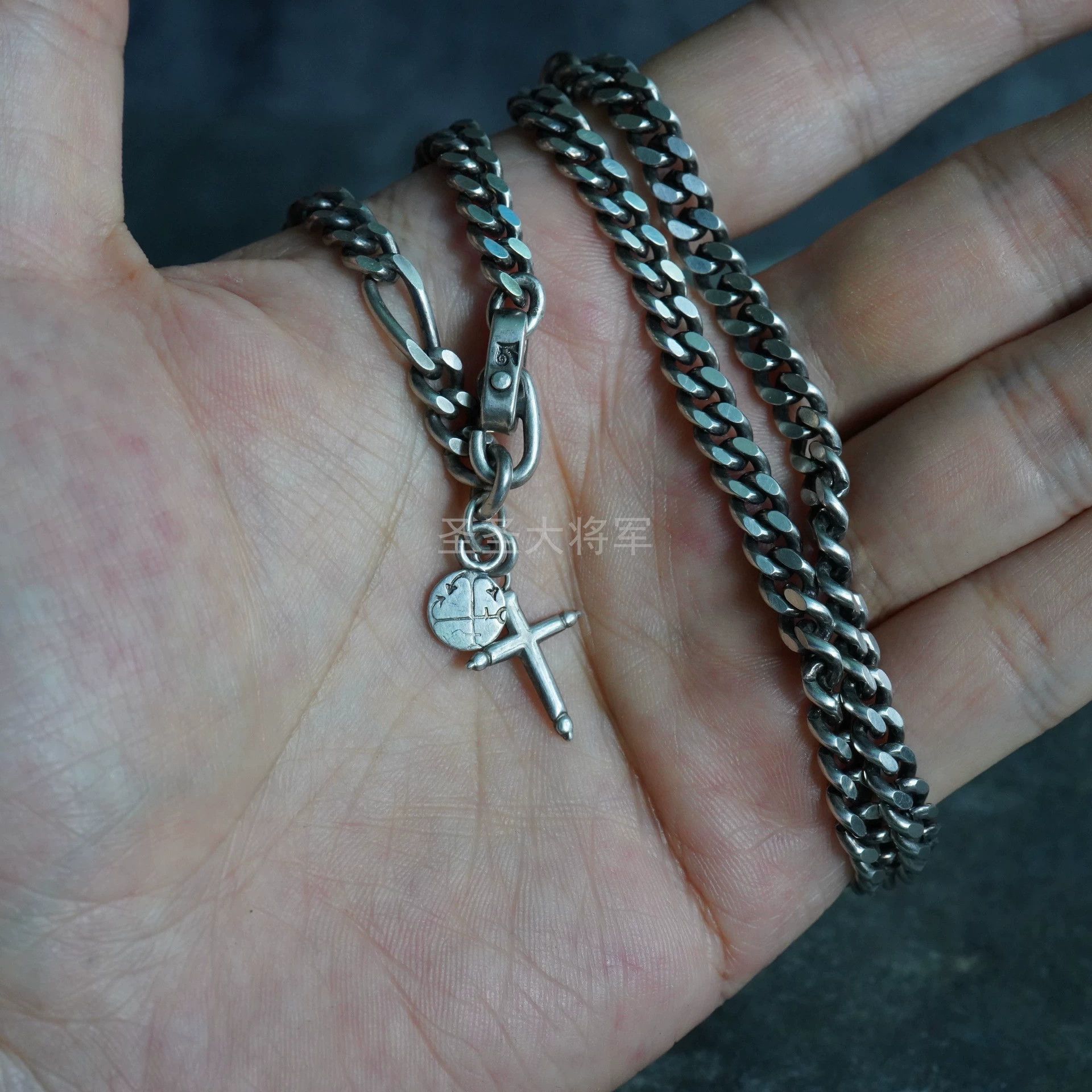 Werkstatt Munchen Silver Cross Pendant Chain Necklace Size ONE SIZE - 6 Thumbnail