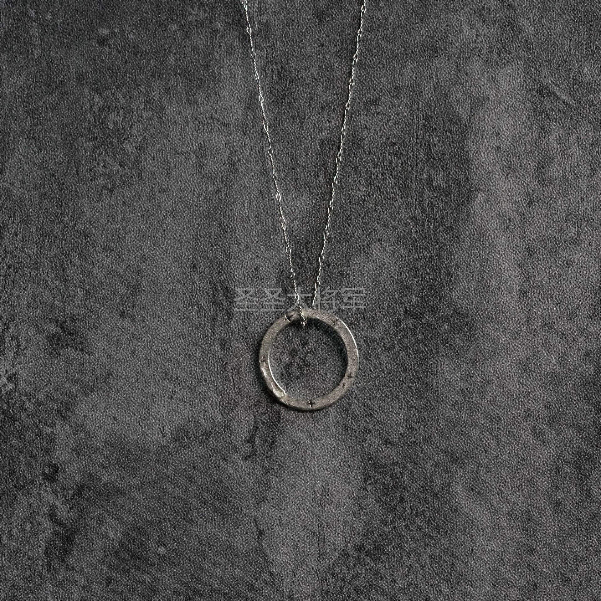 Ma+ Silver Circular Pendant Necklace & Rings Size ONE SIZE - 4 Thumbnail