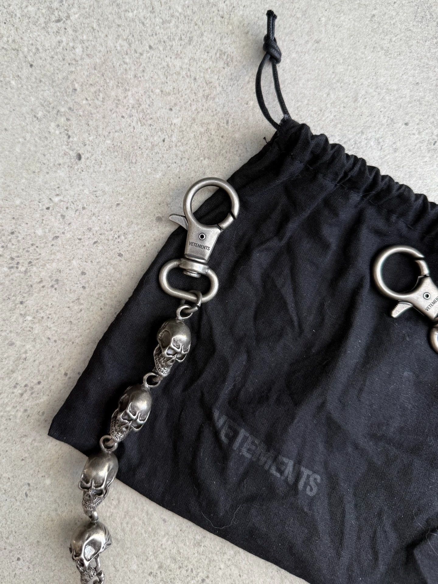 Vetements Silver Skull Link Chain Necklace Size ONE SIZE - 2 Thumbnail