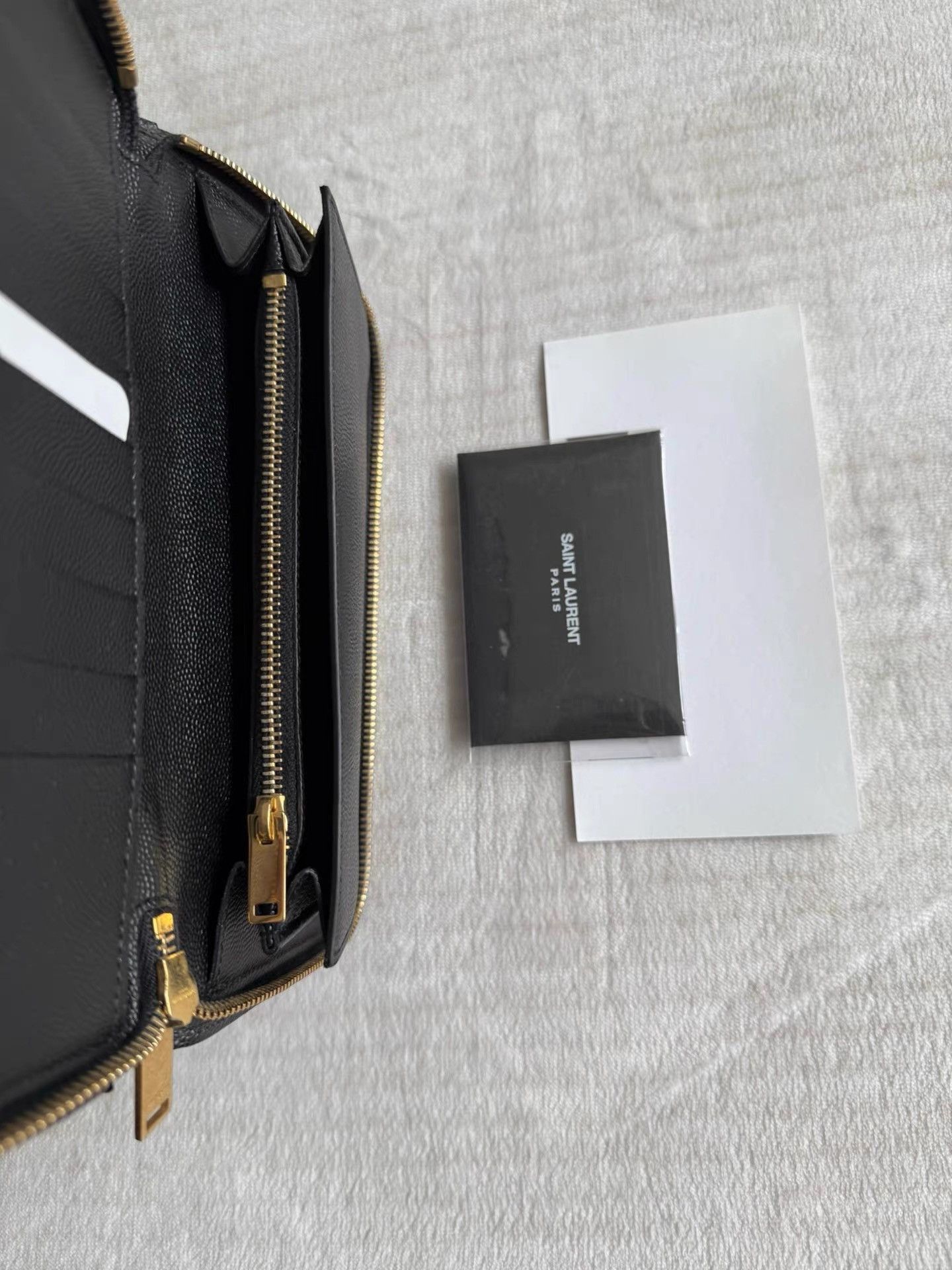 Saint Laurent Paris Black Leather Long Wallet Size ONE SIZE - 6 Thumbnail