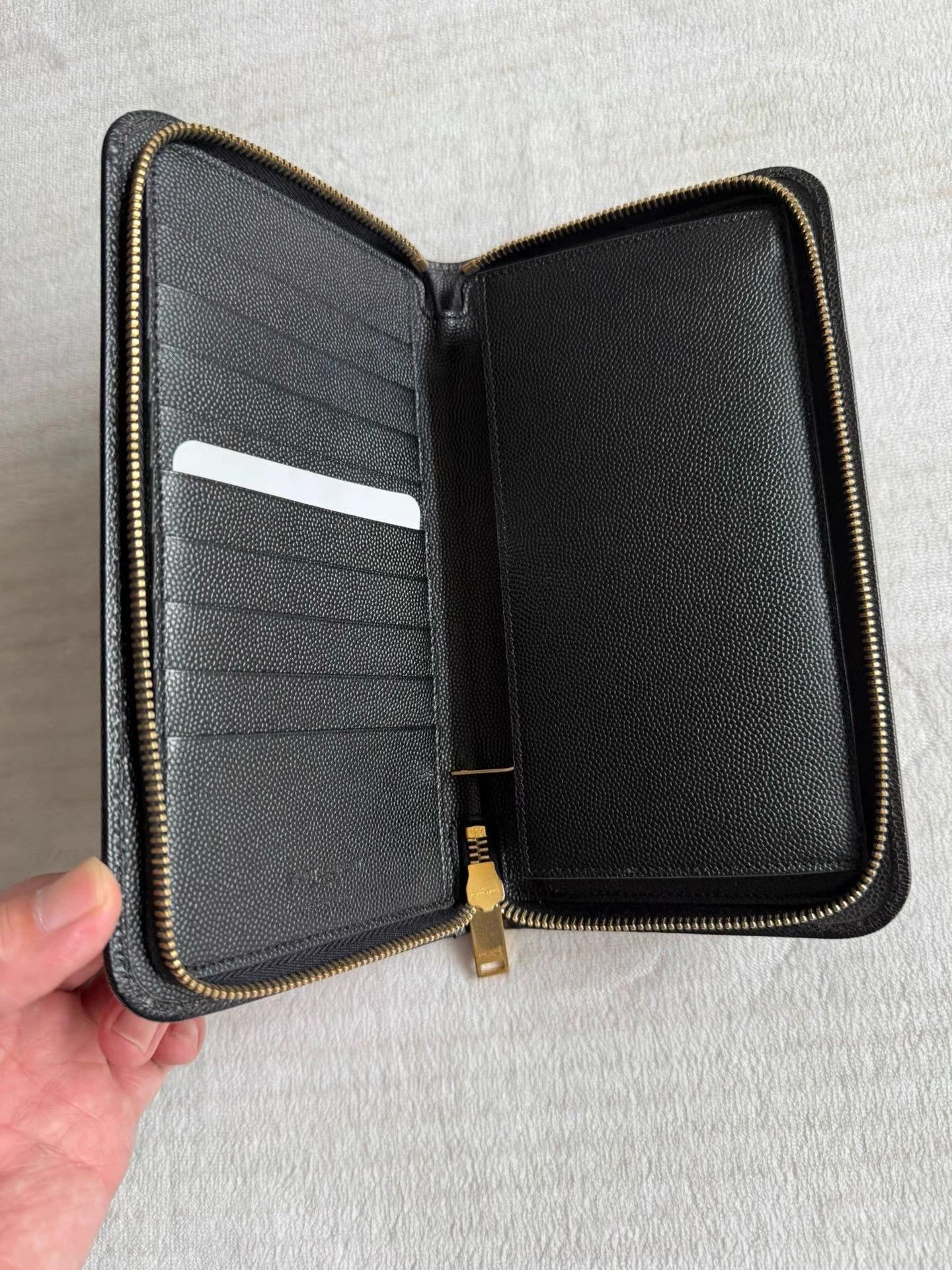 Saint Laurent Paris Black Leather Long Wallet Size ONE SIZE - 5 Thumbnail