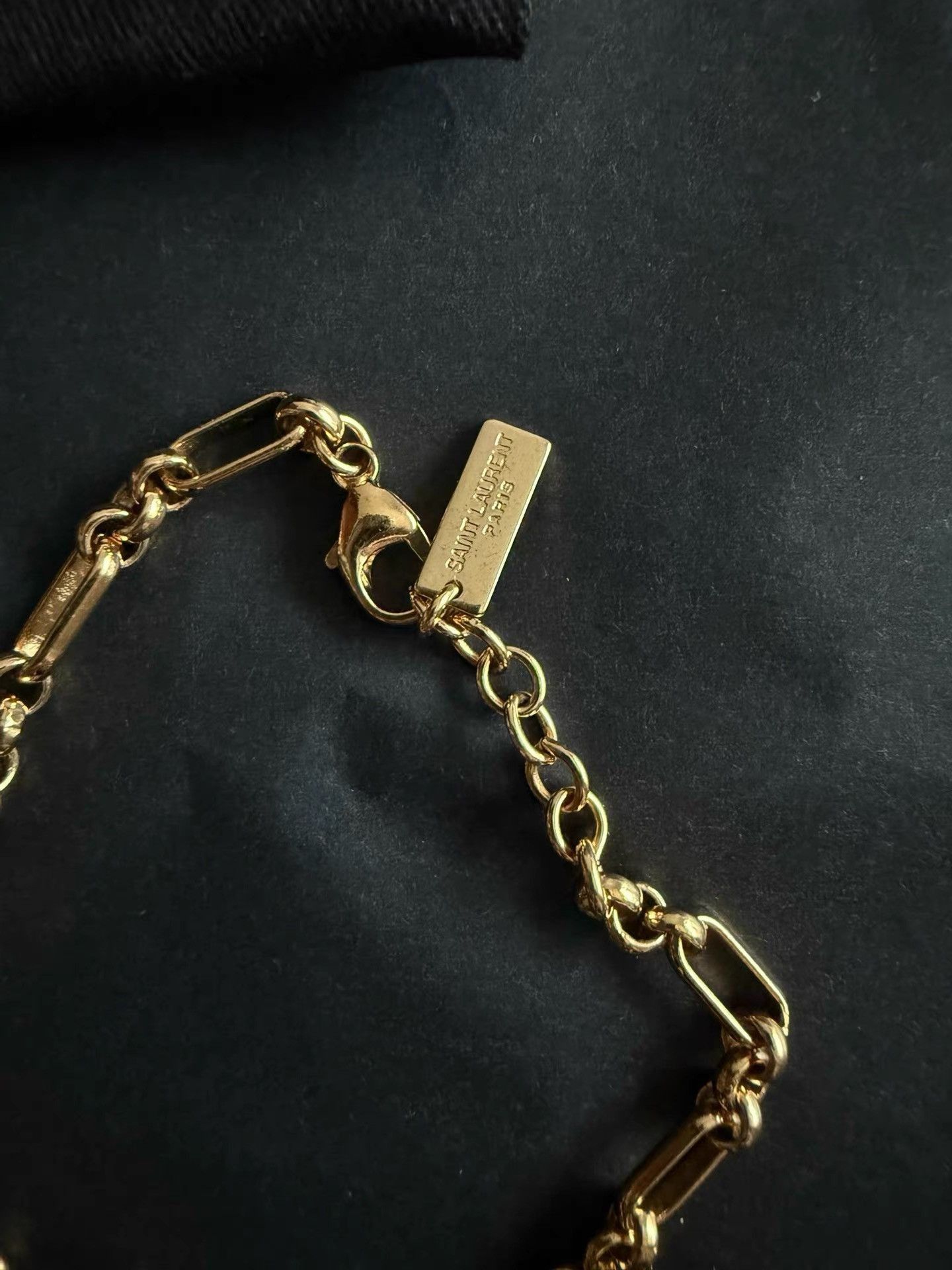 Saint Laurent Paris Gold Chain Link Bracelet Size ONE SIZE - 3 Thumbnail
