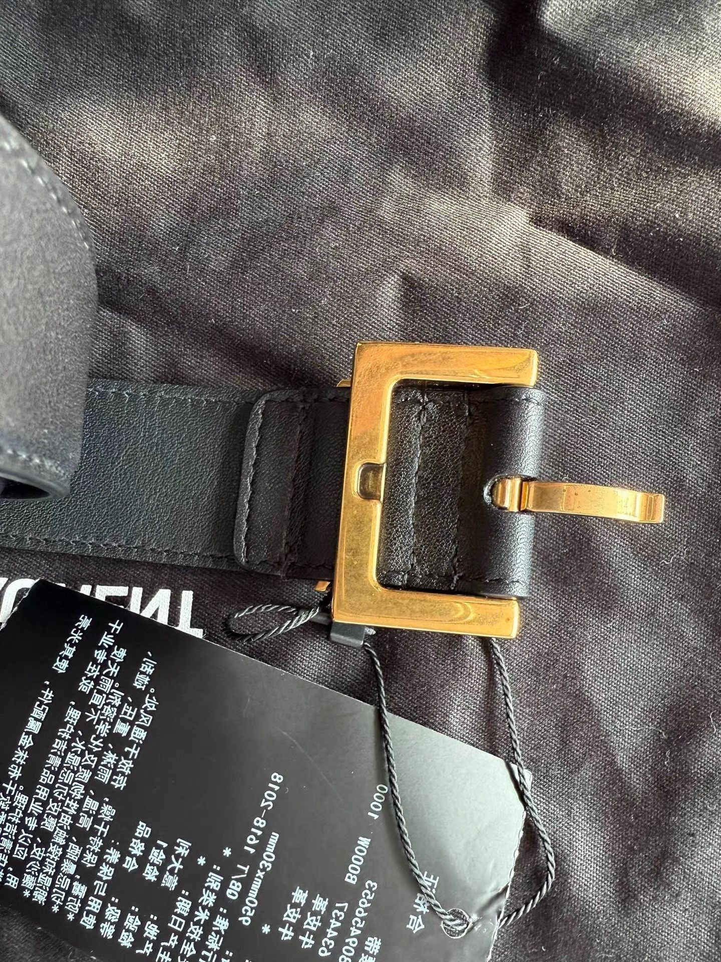 Saint Laurent Paris Black Leather Belt with Gold Buckle Size ONE SIZE - 3 Thumbnail