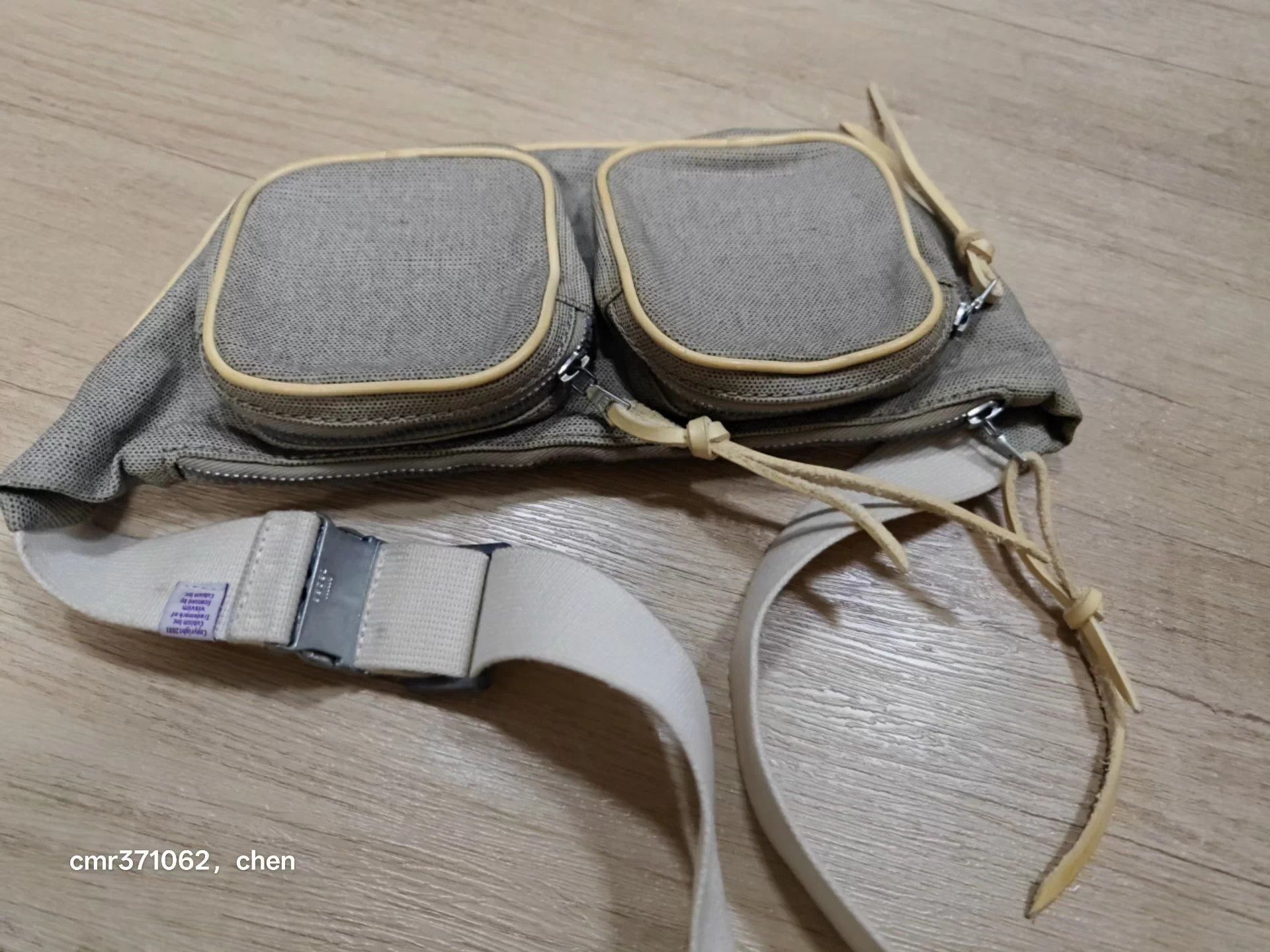 Visvim Gray Canvas Double Pocket Fanny Pack Size ONE SIZE - 9 Thumbnail