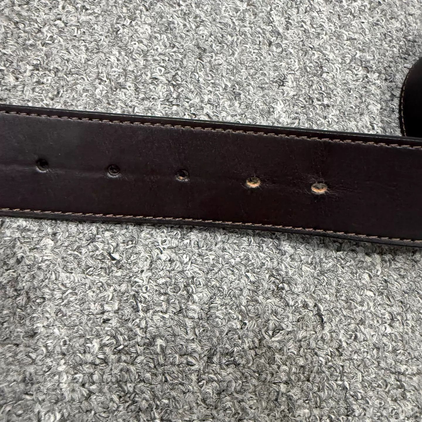 Louis Vuitton Leather Belt with Silver-Tone Buckle Size ONE SIZE - 5 Thumbnail