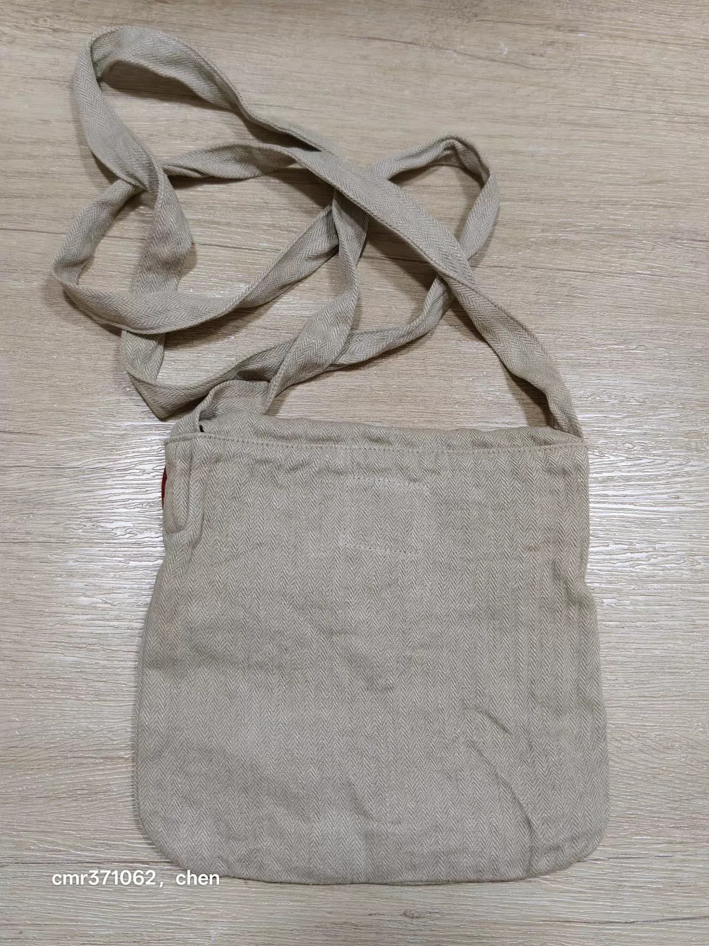 Visvim Beige Herringbone Crossbody Bag with Button Closure Size ONE SIZE - 4 Thumbnail