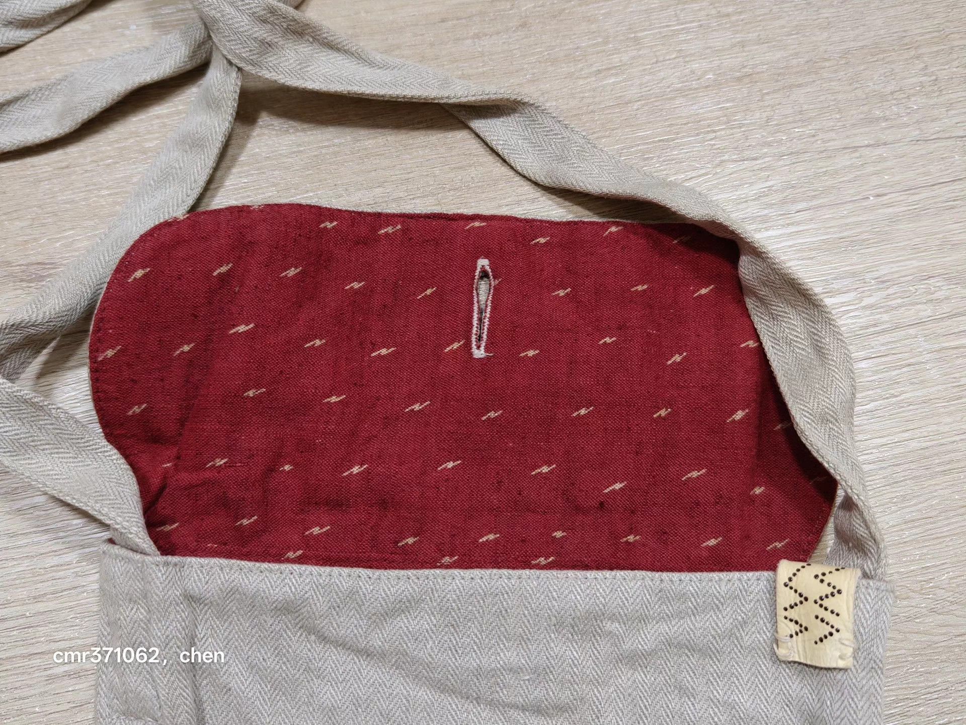 Visvim Beige Herringbone Crossbody Bag with Button Closure Size ONE SIZE - 7 Thumbnail