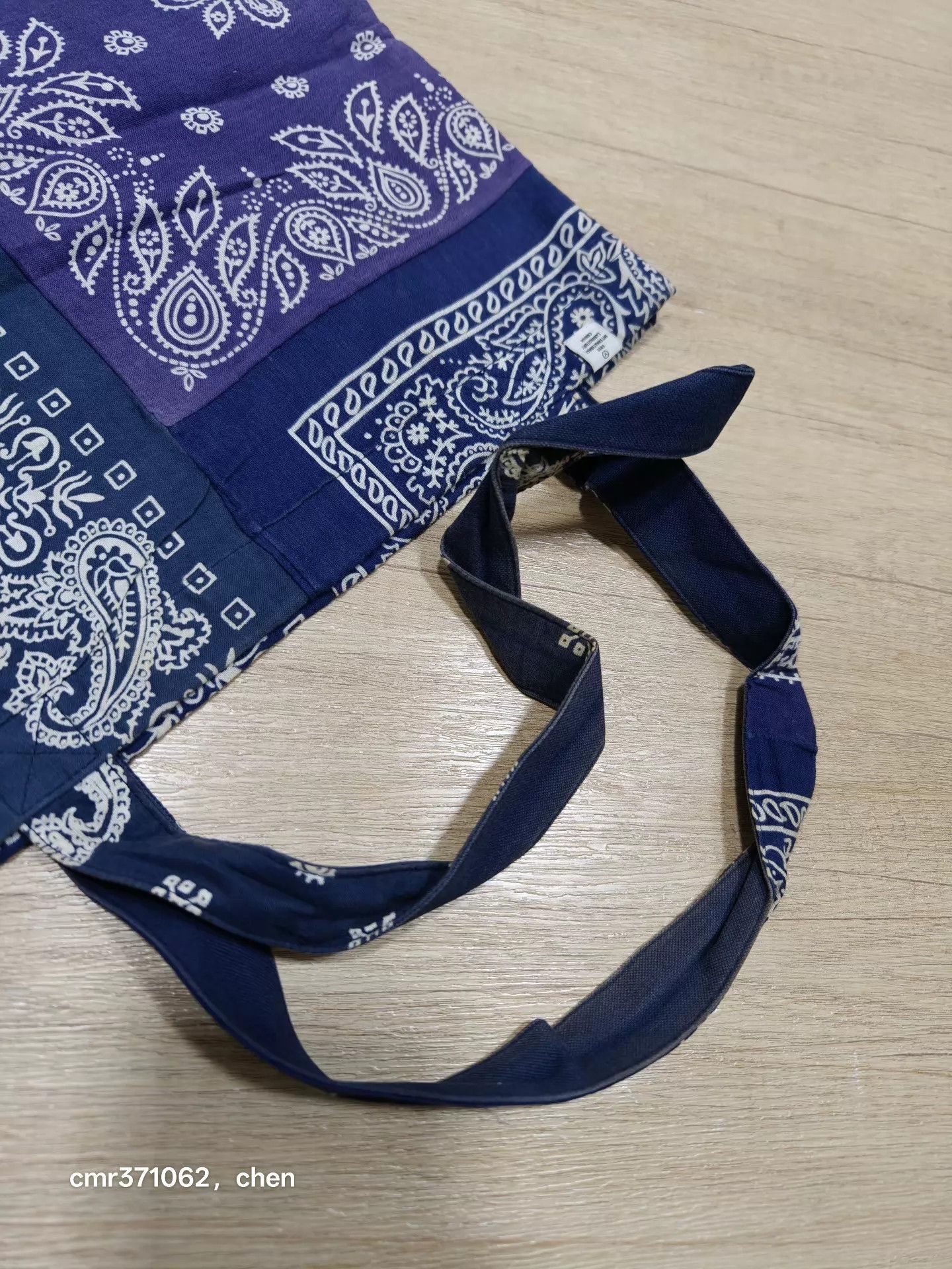 Visvim Blue Bandana Print Cotton Tote Bag Size ONE SIZE - 4 Thumbnail