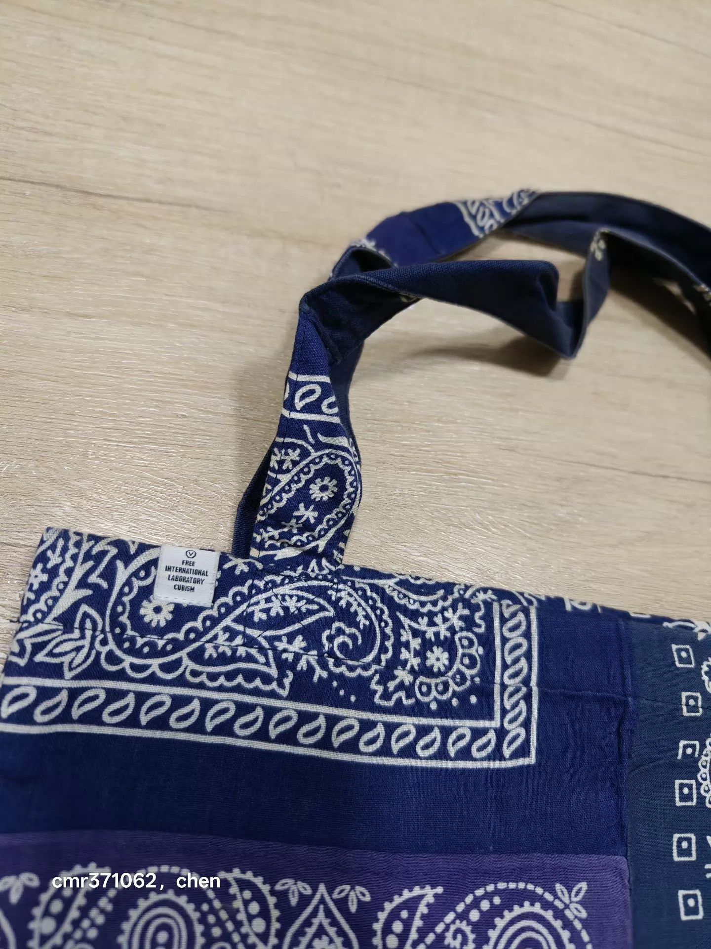 Visvim Blue Bandana Print Cotton Tote Bag Size ONE SIZE - 3 Thumbnail