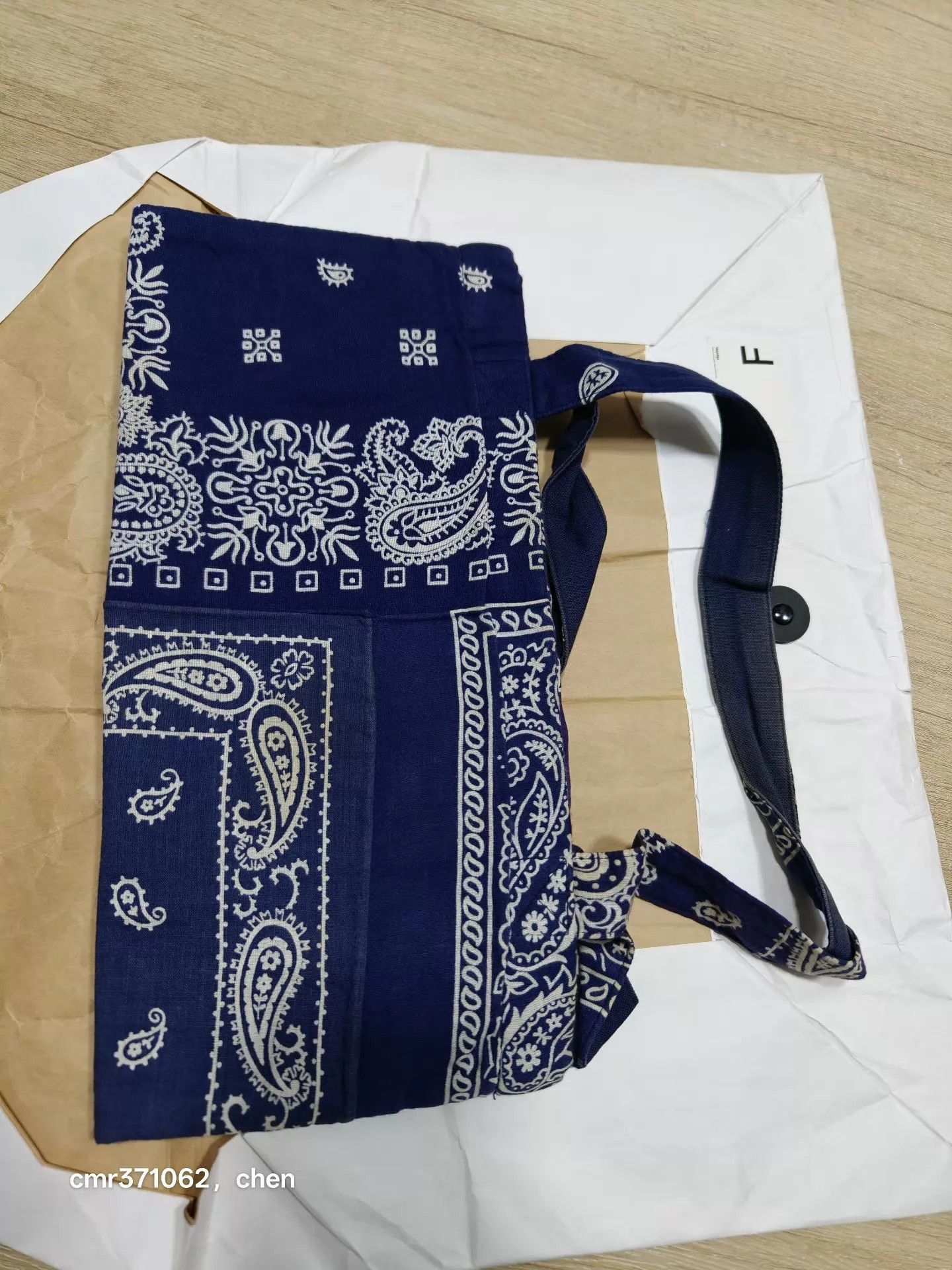 Visvim Blue Bandana Print Cotton Tote Bag Size ONE SIZE - 7 Thumbnail