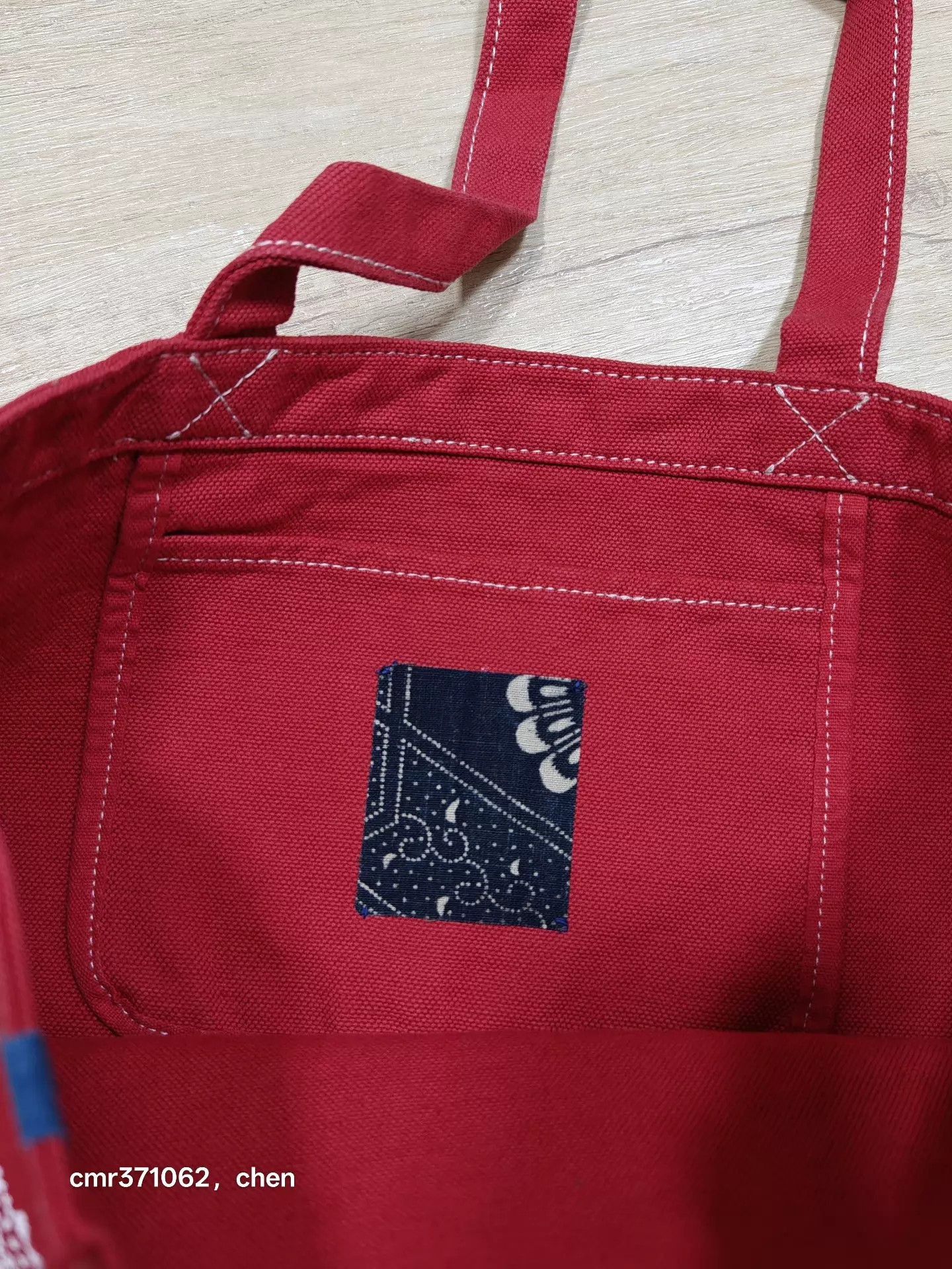 Visvim Red Canvas Tote Bag with White Bandana Print Size ONE SIZE - 7 Thumbnail