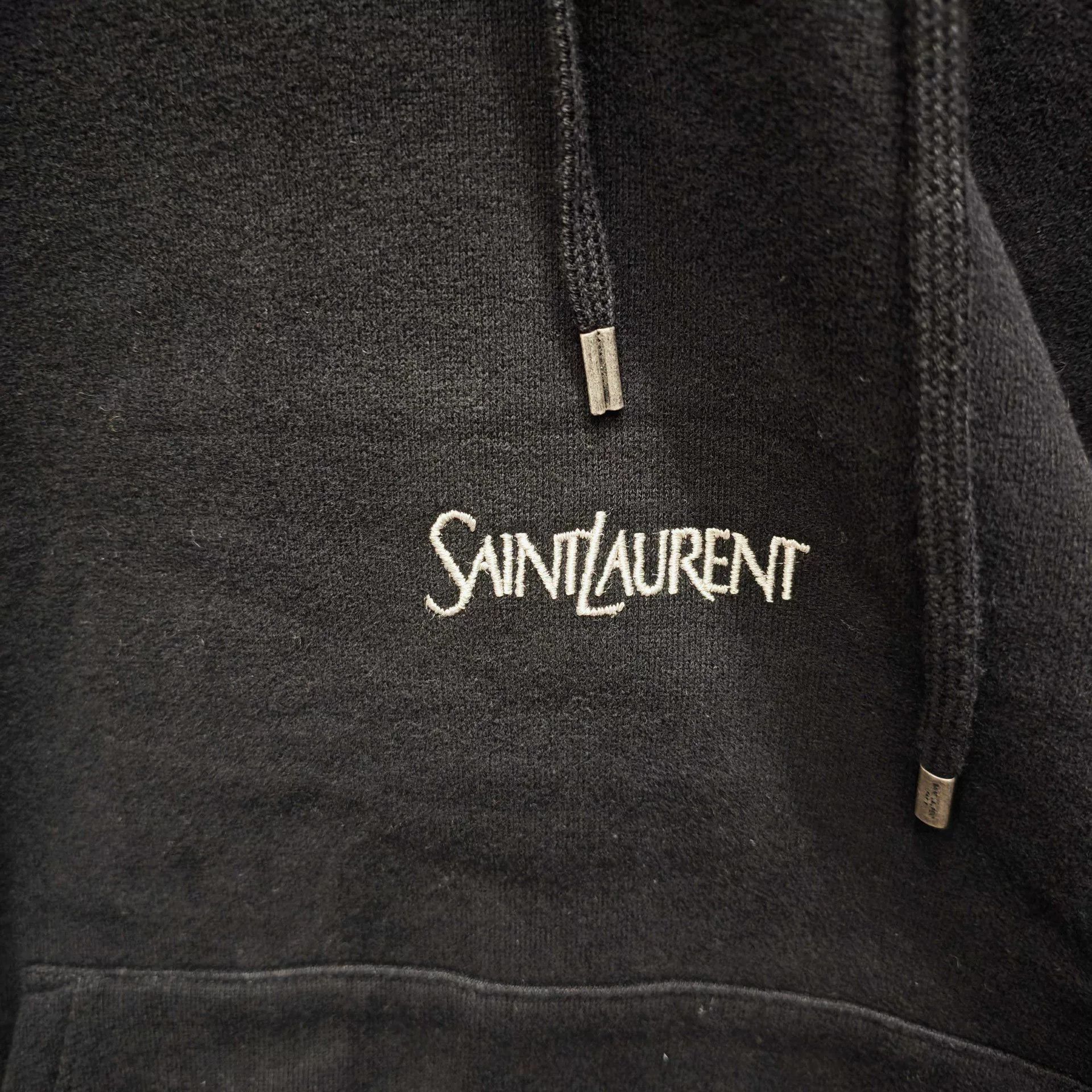 Saint Laurent Paris Saint Laurent Black Striped Sleeve Hoodie Size US M / EU 48-50 / 2 - 3 Thumbnail