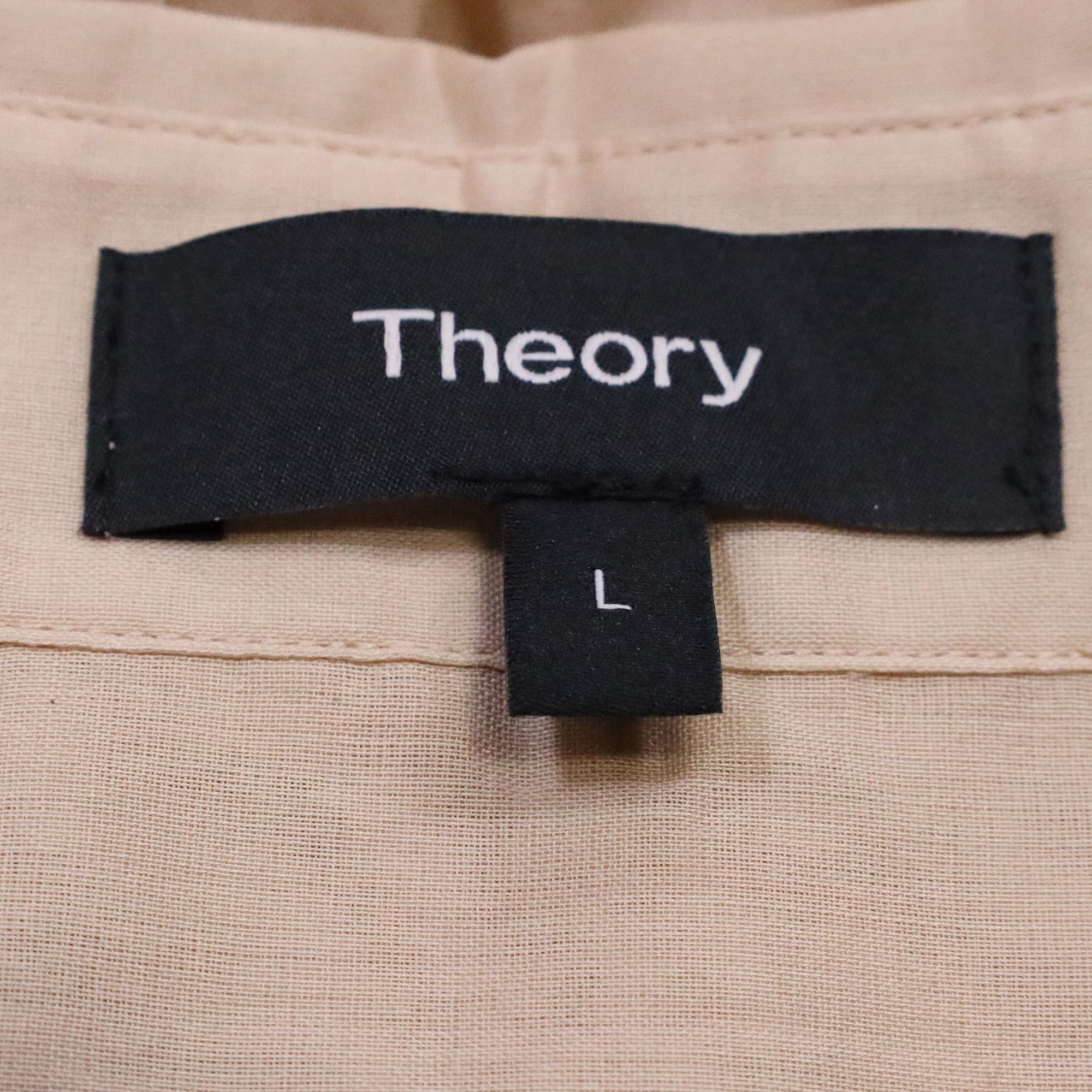 Theory Theory Hidden-Buttoned Shirt in Beige Cotton Size XS / US 0-2 / IT 36-38 - 5 Thumbnail