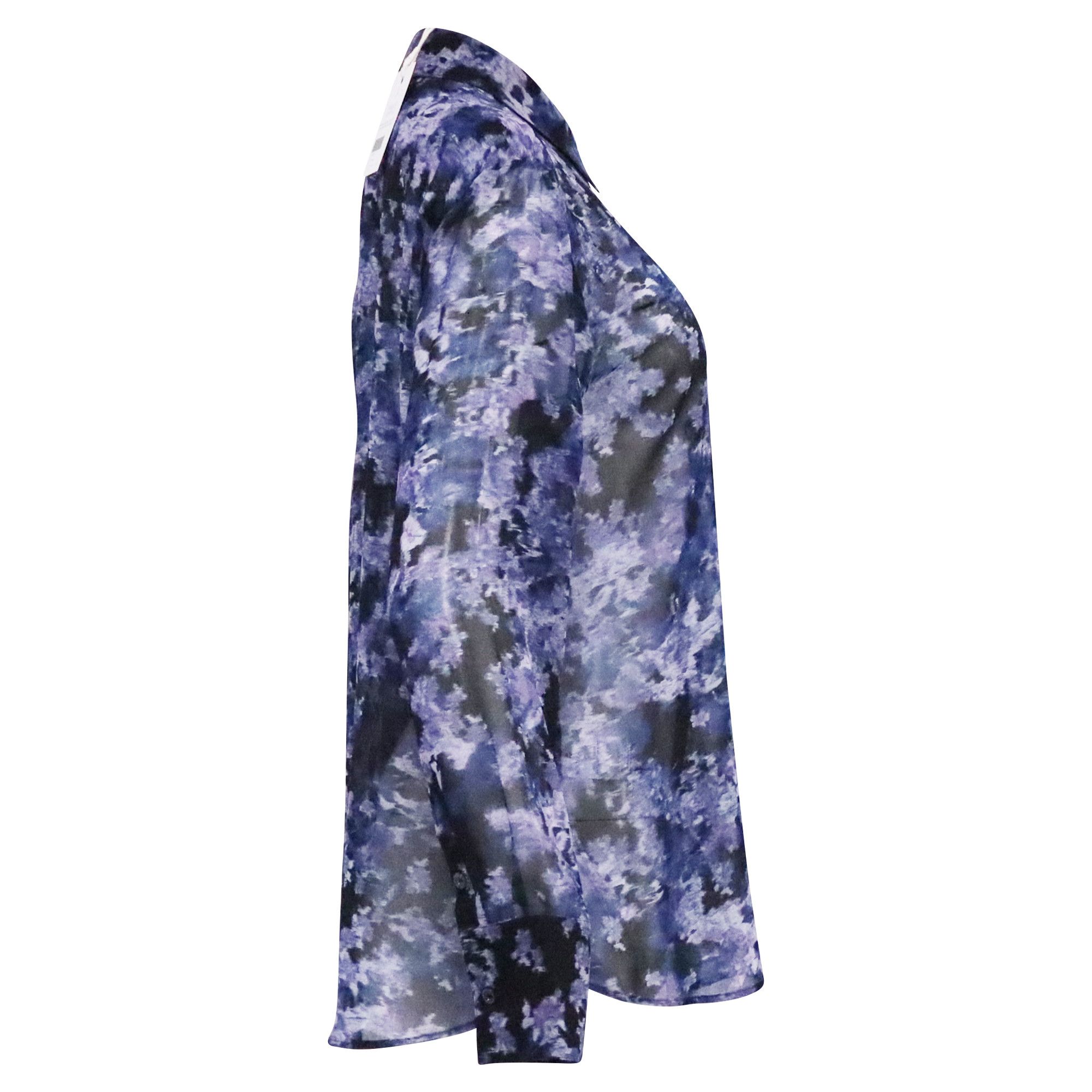 Altuzarra Altuzarra Chika Printed Blouse in Navy Blue Polyester Size XS / US 0-2 / IT 36-38 - 3 Thumbnail