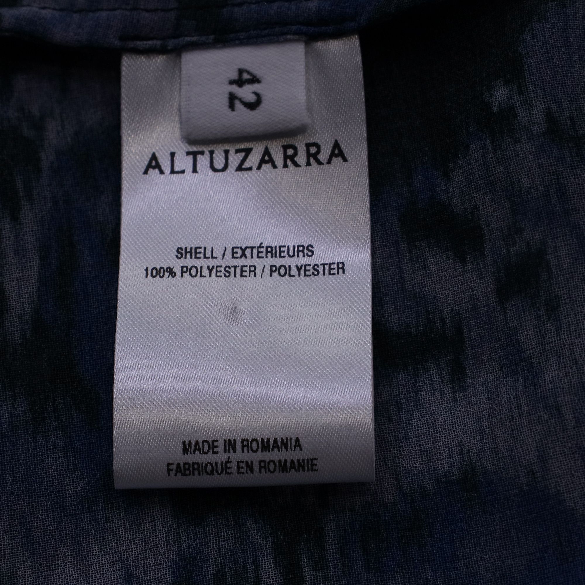 Altuzarra Altuzarra Chika Printed Blouse in Navy Blue Polyester Size XS / US 0-2 / IT 36-38 - 6 Thumbnail