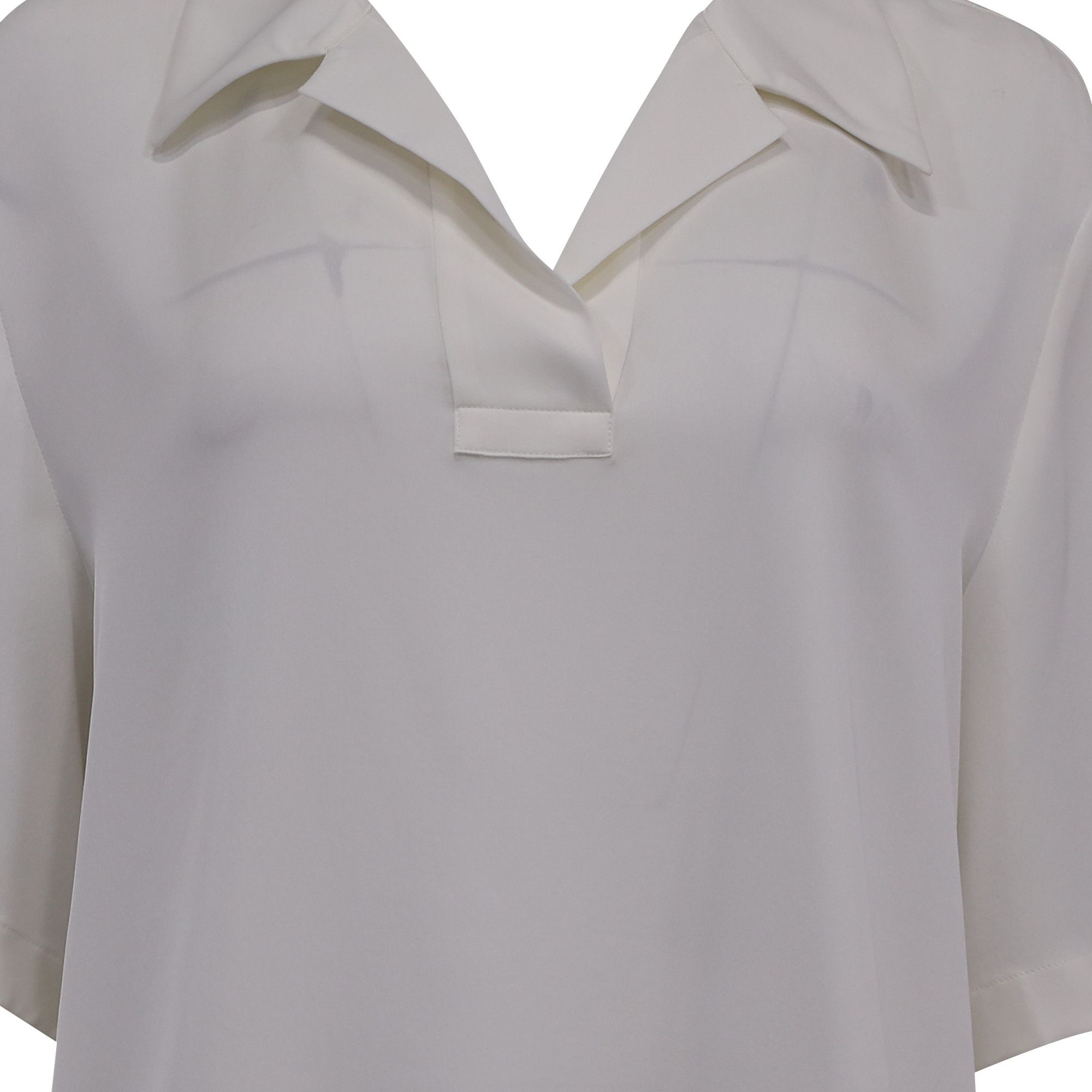 Theory Theory Oversized Polo Shirt in White Silk Size S / US 4 / IT 40 - 2 Thumbnail