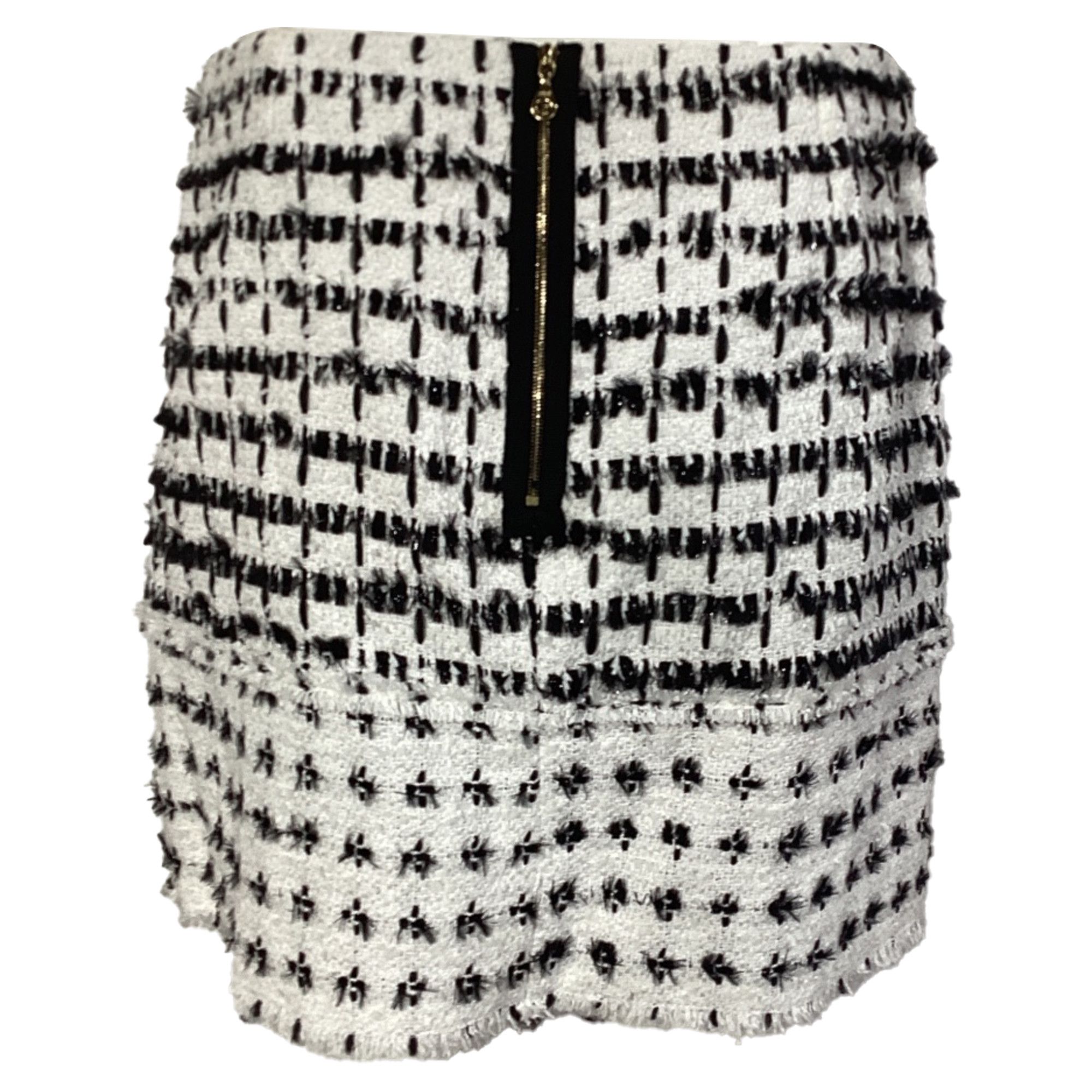 Erdem Erdem Tweed Mini Skirt in White Wool Size 25" / US 0 / IT 36 - 3 Thumbnail