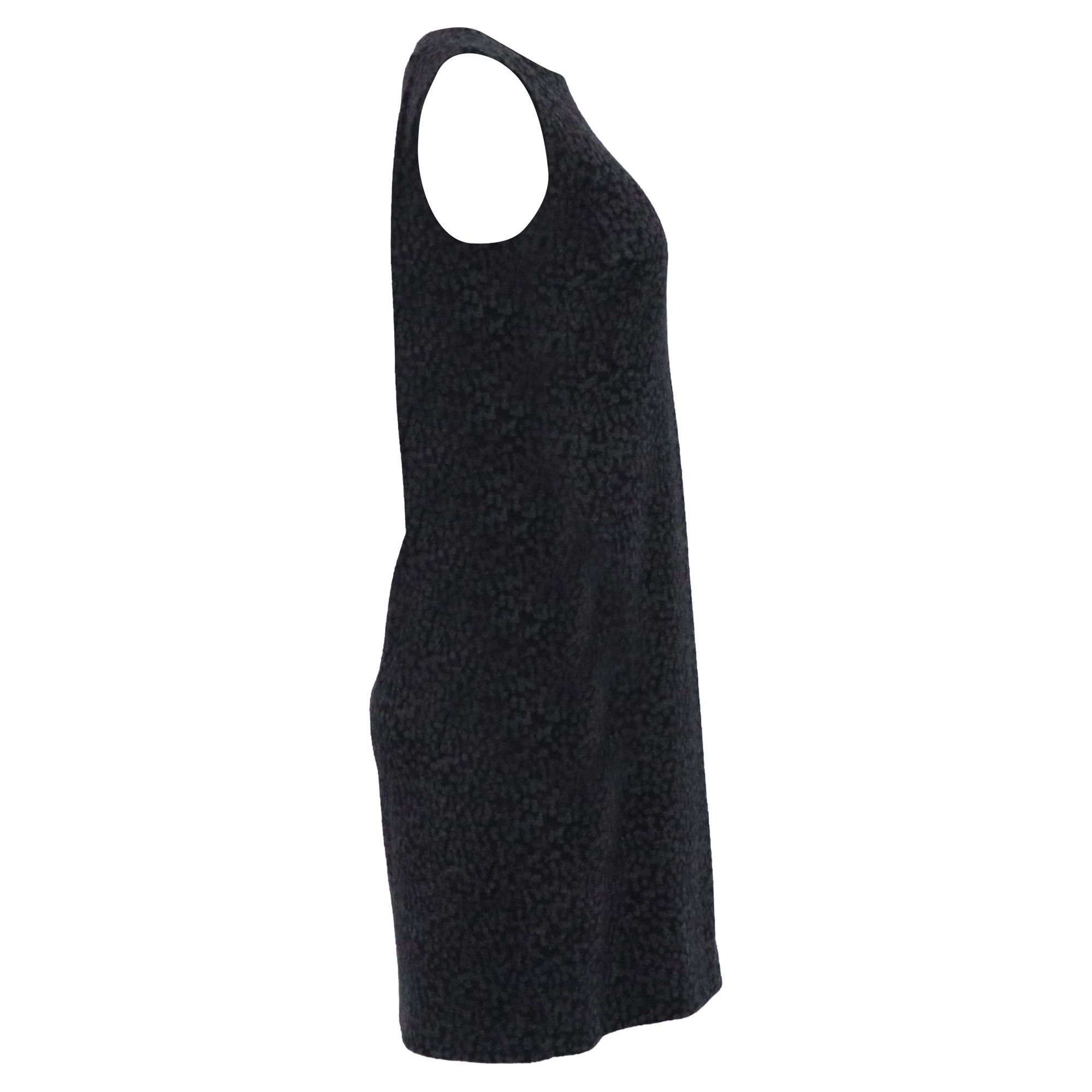 Akris Akris Patterned Mini Shift Dress in Grey Wool Size XS / US 0-2 / IT 36-38 - 3 Thumbnail