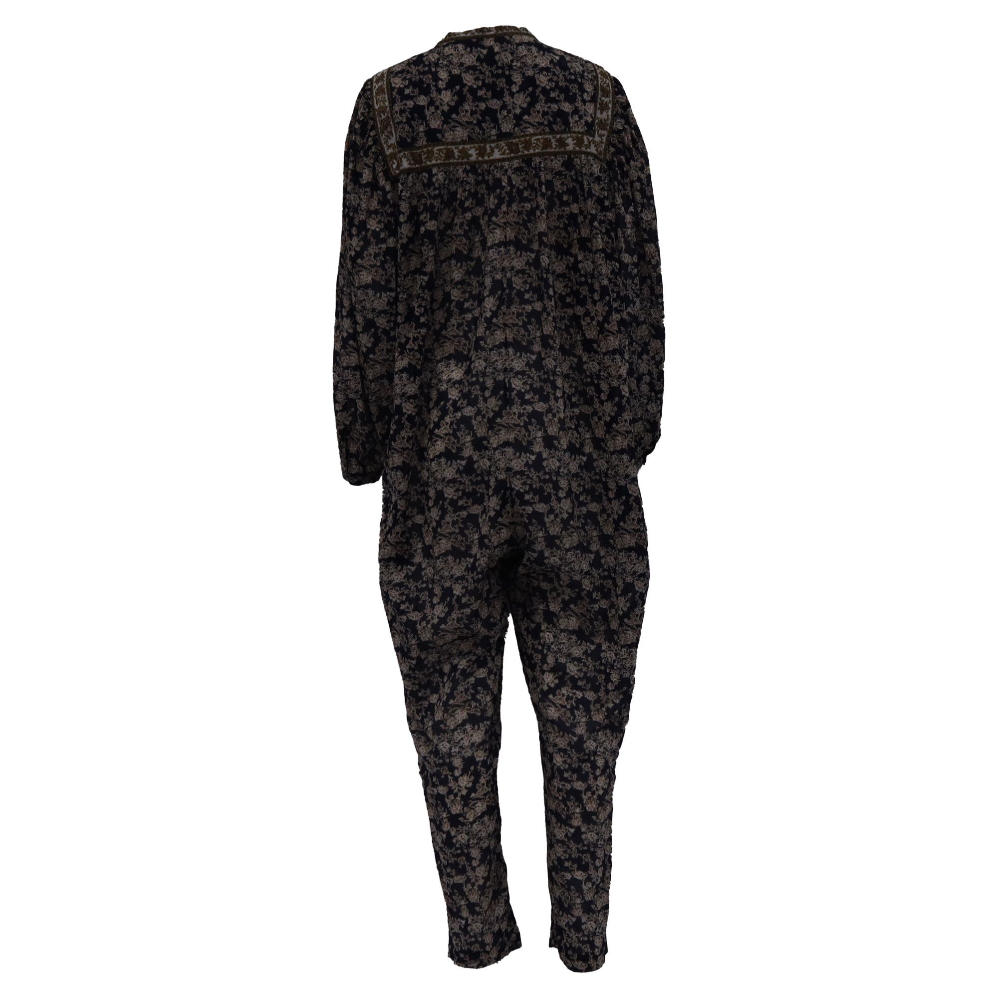Isabel Marant Isabel Marant Étoile Vasco Floral Printed Jumpsuit in Multi Size 26" / US 2 / IT 38 - 4 Thumbnail