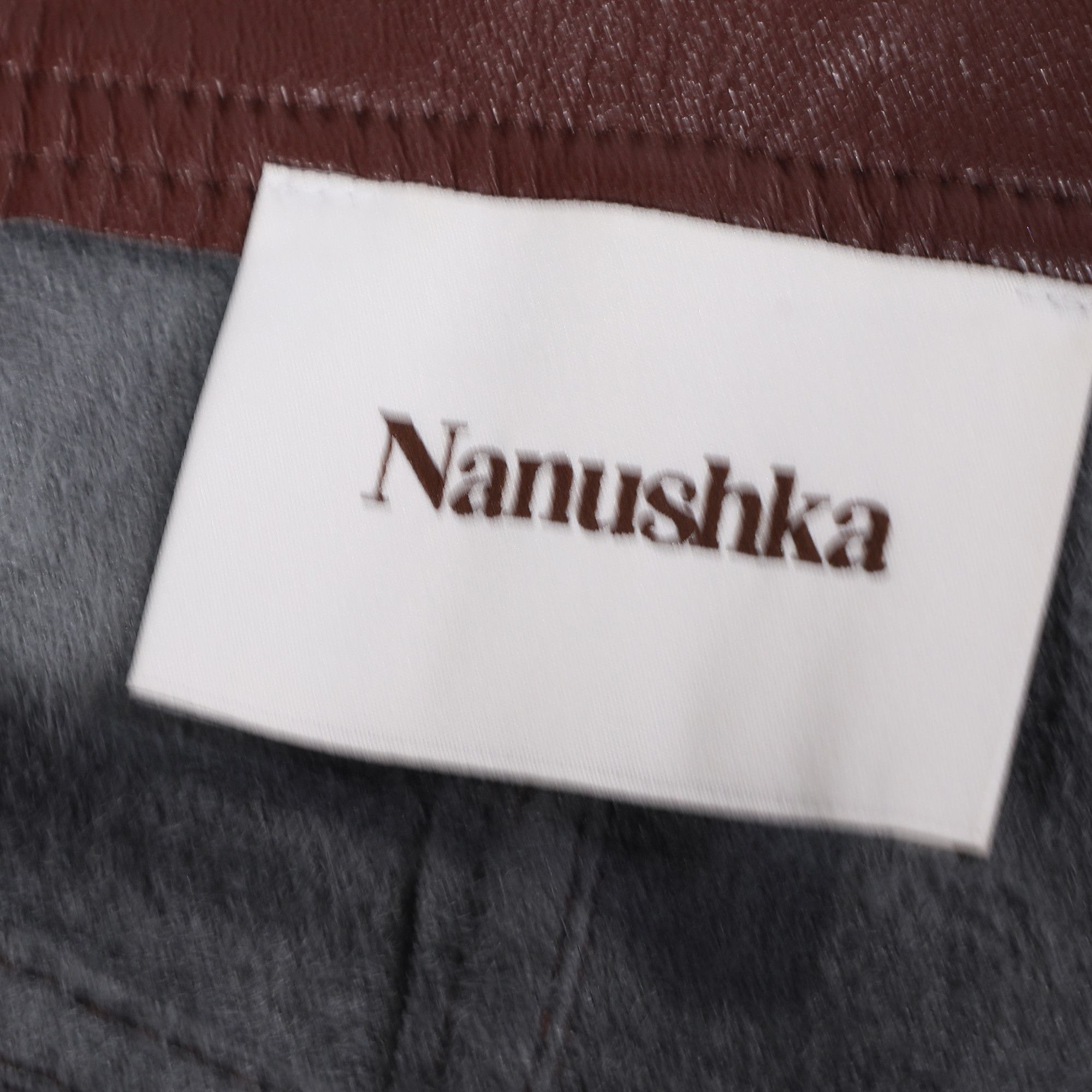 Nanushka Nanushka Ethan Vegan Leather Pants In Burgundy Polyester Size 25" / US 0 / IT 36 - 4 Thumbnail