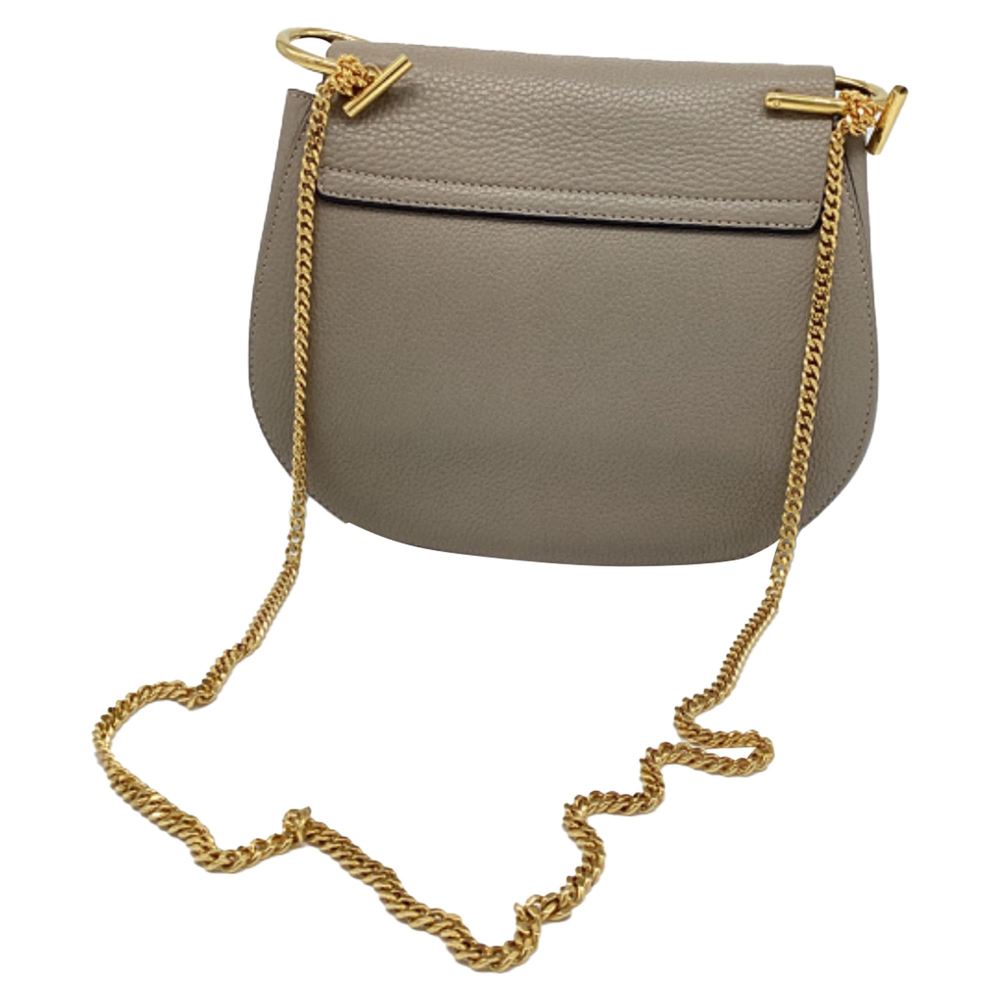 Chloe Chloé Small Drew Shoulder Bag in Grey Leather Size ONE SIZE - 3 Thumbnail