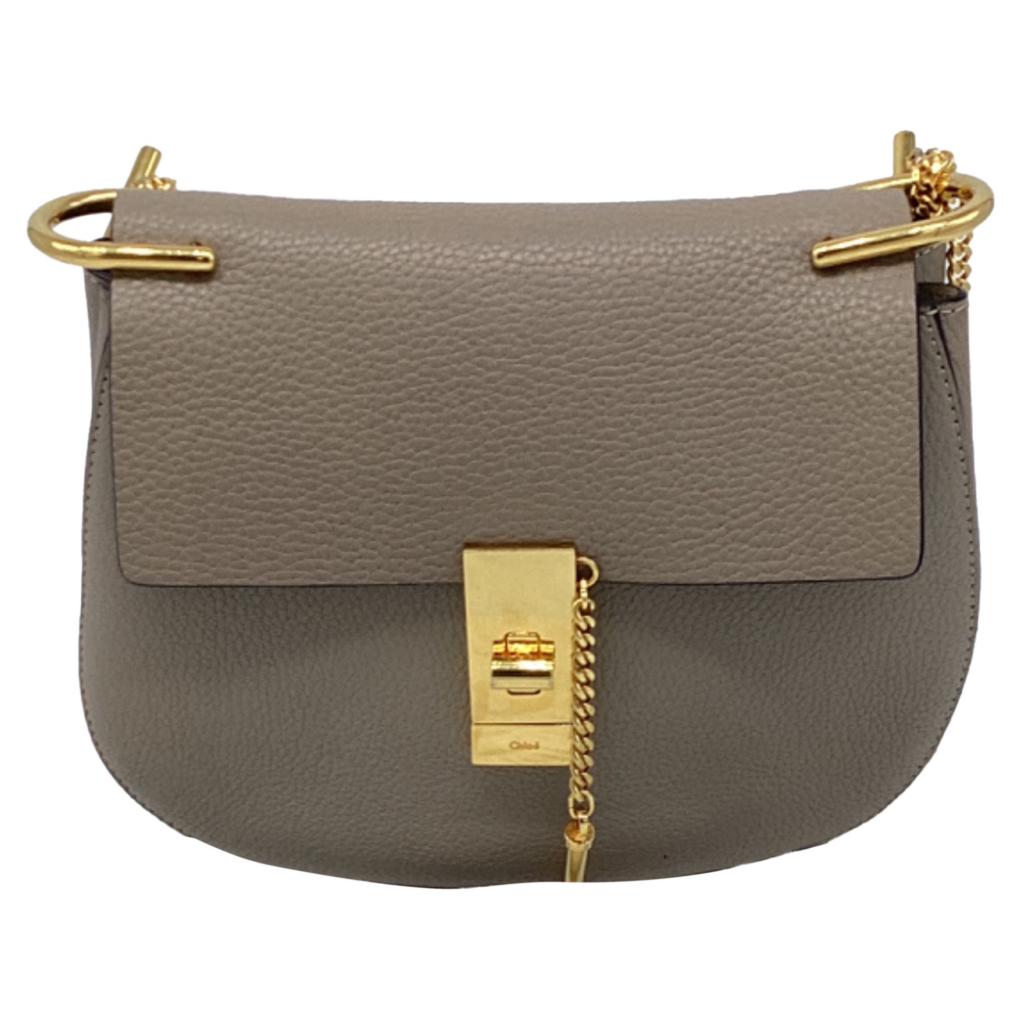 Chloe Chloé Small Drew Shoulder Bag in Grey Leather Size ONE SIZE - 7 Thumbnail