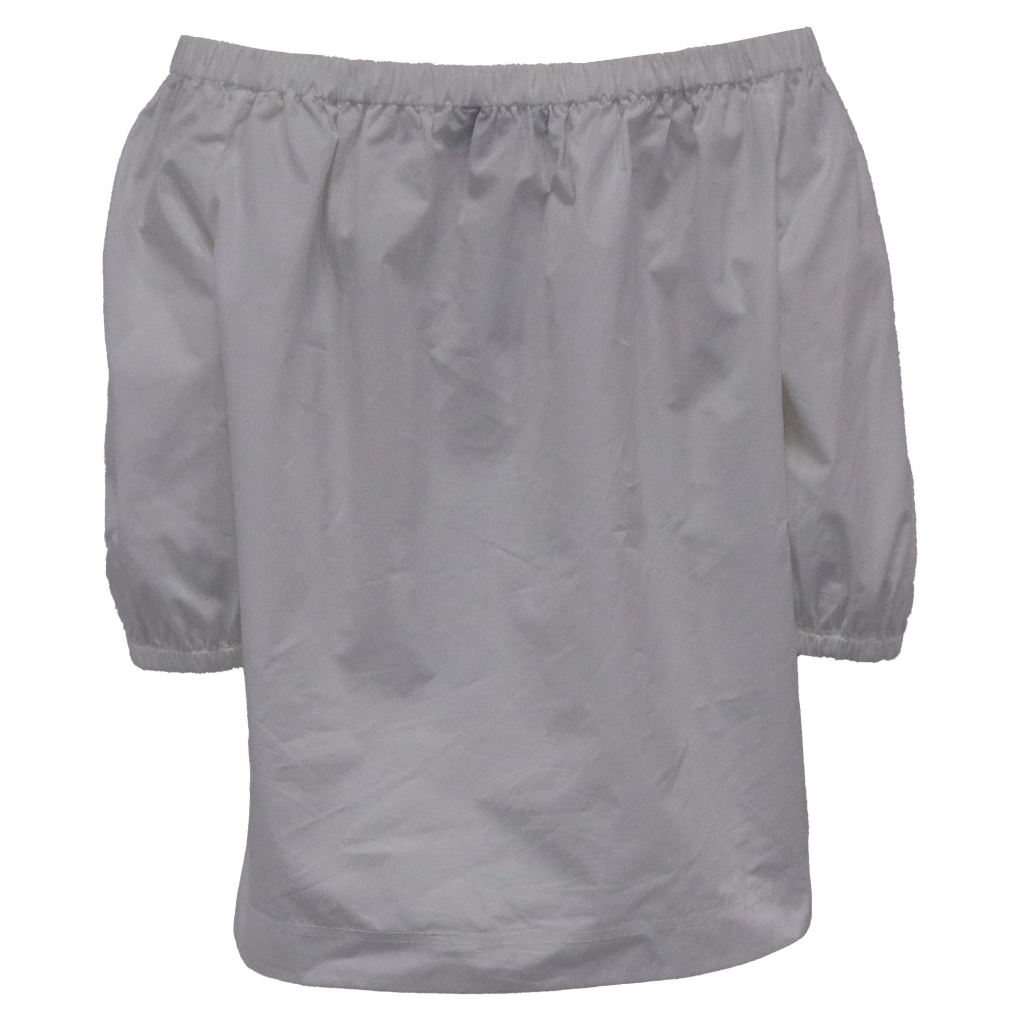 Theory Theory Off-The-Shoulder Blouse in White Cotton Size XS / US 0-2 / IT 36-38 - 3 Thumbnail