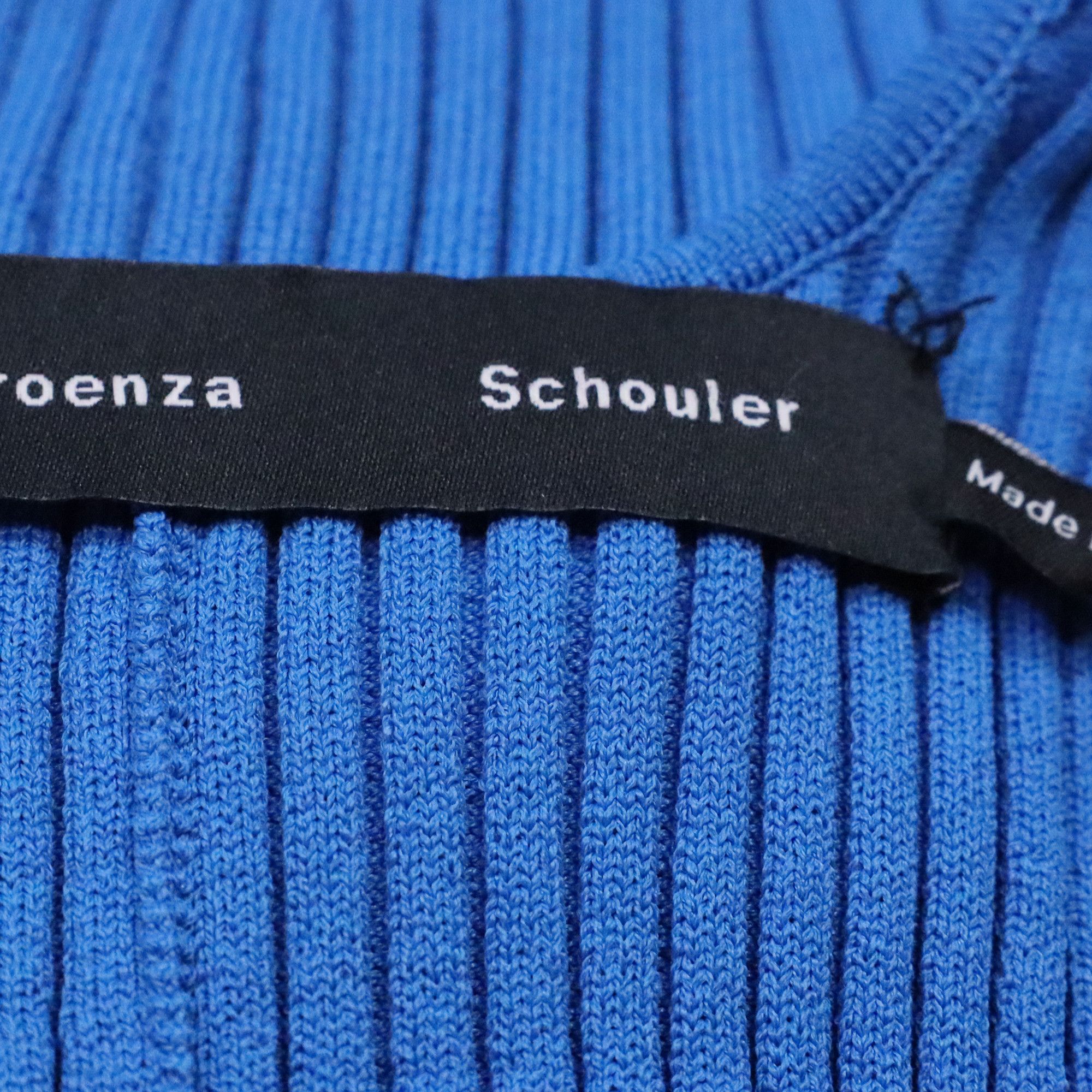 Proenza Schouler Proenza Schouler Vida Ribbed-Knit Midi Dress in Blue Viscos Size XXS / US 00 / IT 34 - 5 Thumbnail