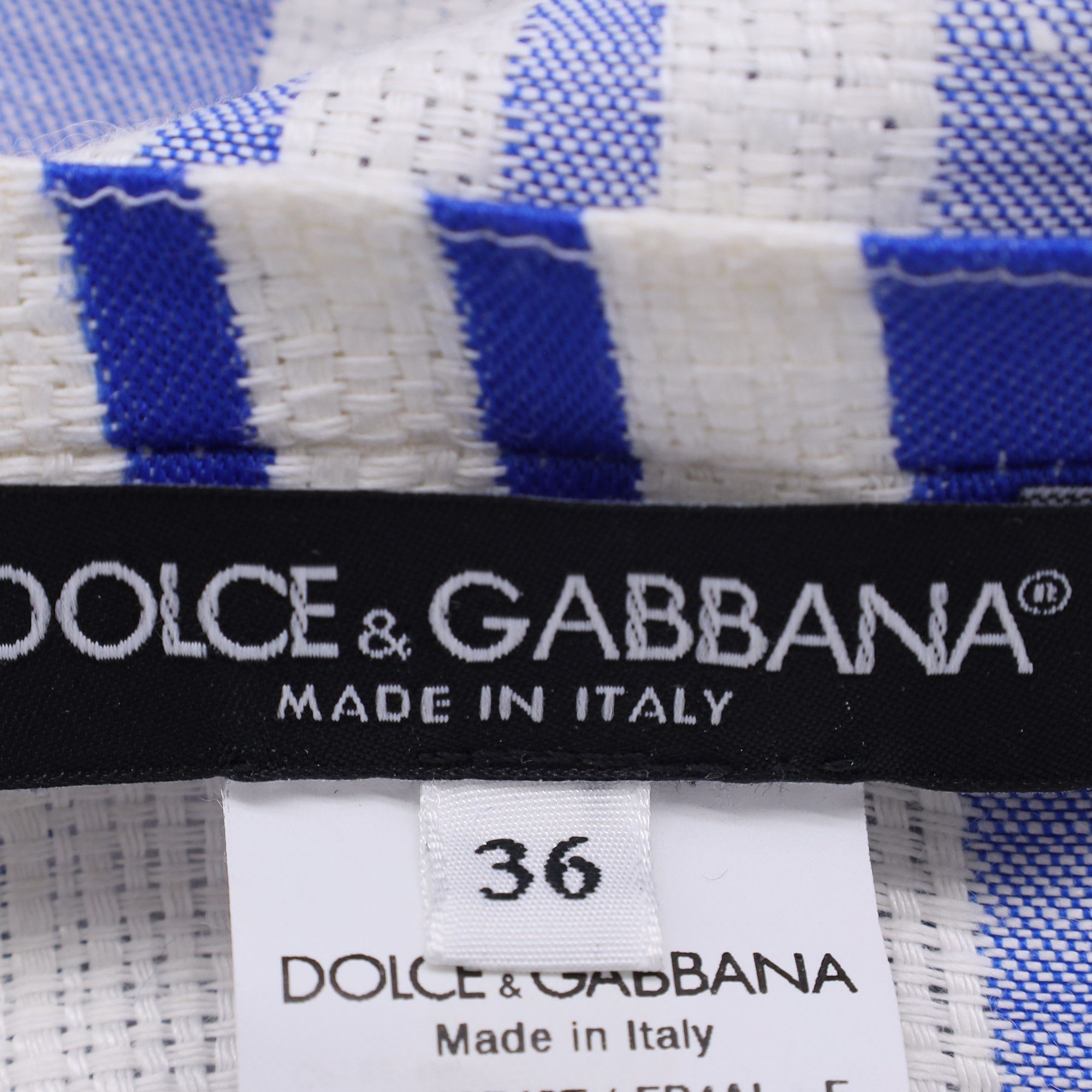 Dolce & Gabbana Dolce & Gabbana Striped Knee-Length Dress in Blue and White Size XXS / US 00 / IT 34 - 4 Thumbnail