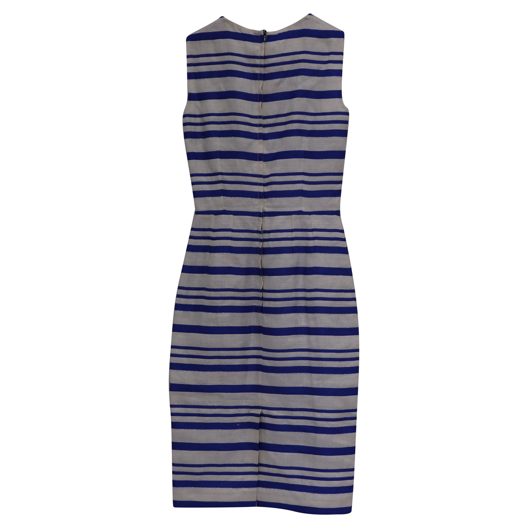 Dolce & Gabbana Dolce & Gabbana Striped Knee-Length Dress in Blue and White Size XXS / US 00 / IT 34 - 3 Thumbnail