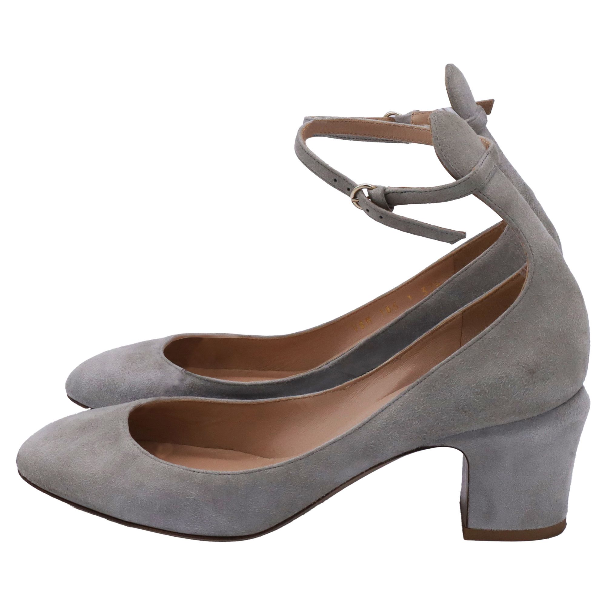 Valentino Valentino Garavani Tan-Go Mary Jane Pumps in Grey Suede Size US 7.5 / IT 37.5 - 4 Thumbnail