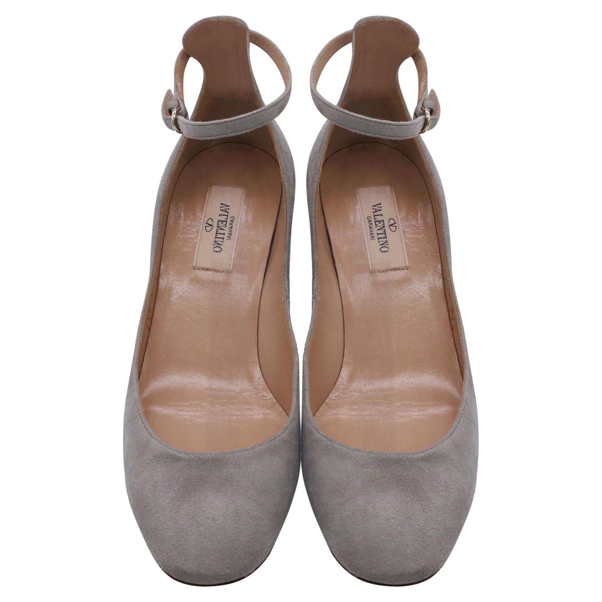 Valentino Valentino Garavani Tan-Go Mary Jane Pumps in Grey Suede Size US 7.5 / IT 37.5 - 5 Thumbnail