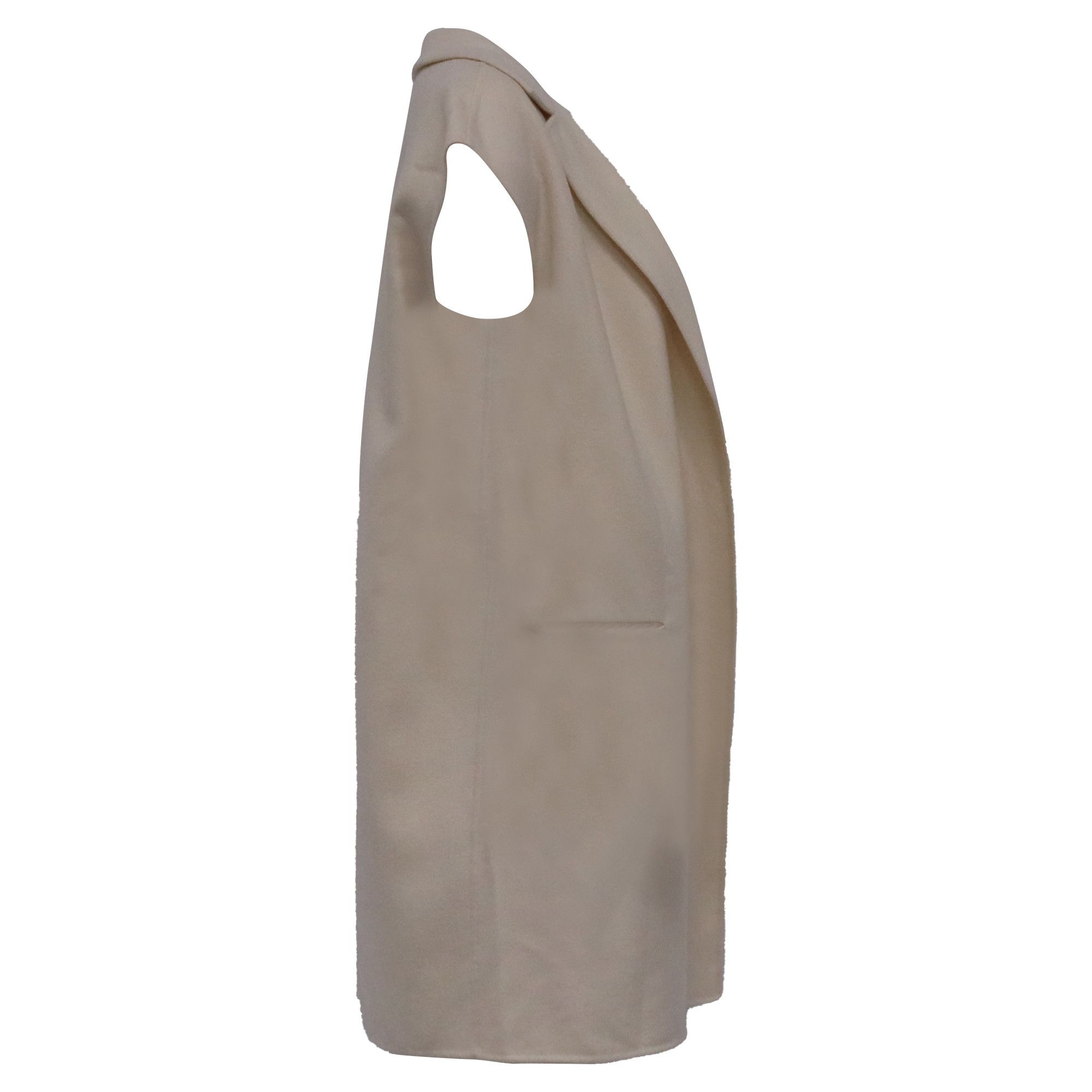 Loro Piana Loro Piana Sleeveless Coat with Pockets in Cream Cashmere Size XS / US 0-2 / IT 36-38 - 3 Thumbnail