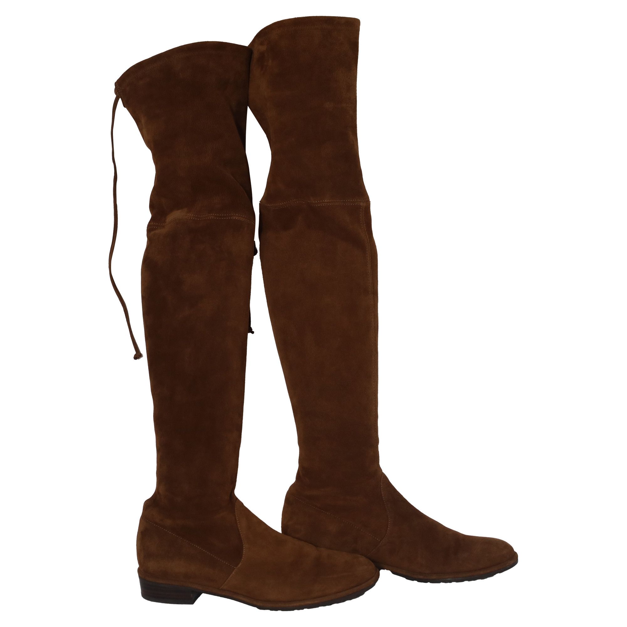 Stuart Weitzman Stuart Weitzman Lowland Over-The-Knee Boots in Brown Suede Size US 8 / IT 38 - 3 Thumbnail