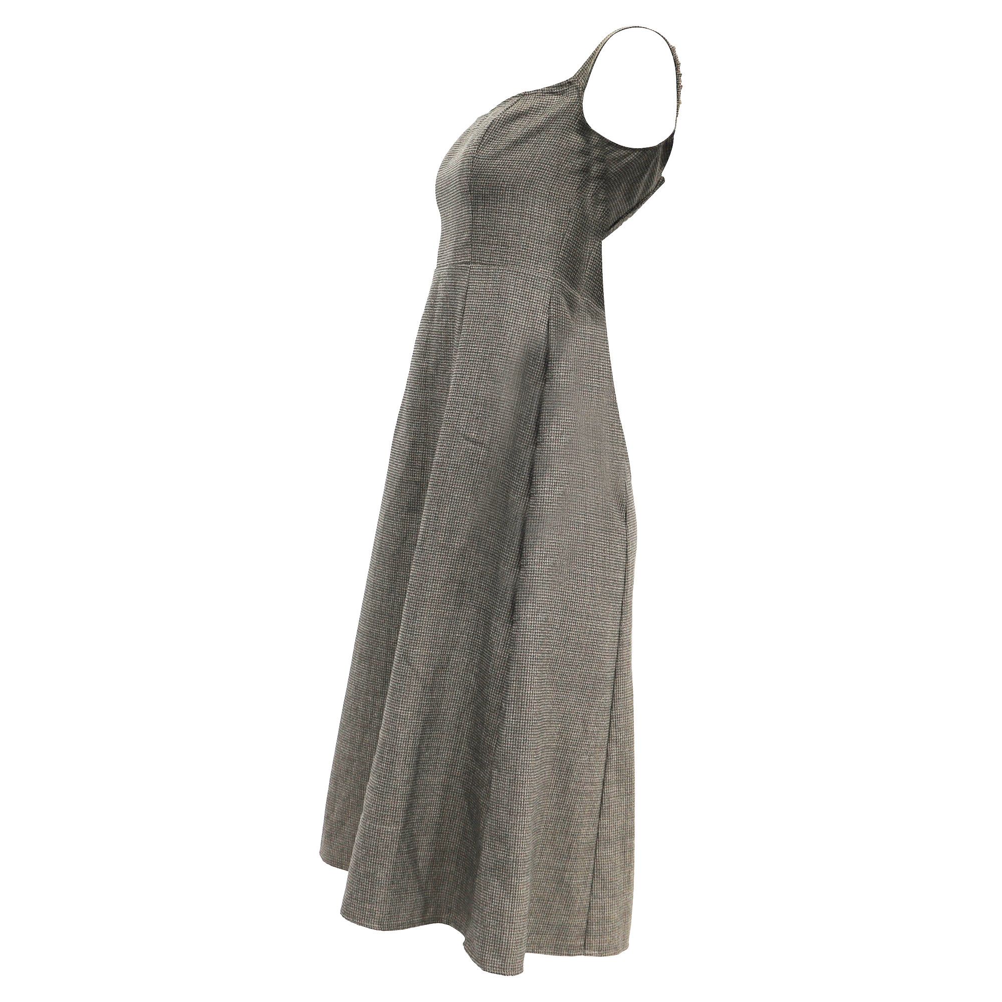 Reformation Reformation Houndstooth Print Midi Length Dress in Brown Pol Size XXS / US 00 / IT 34 - 4 Thumbnail