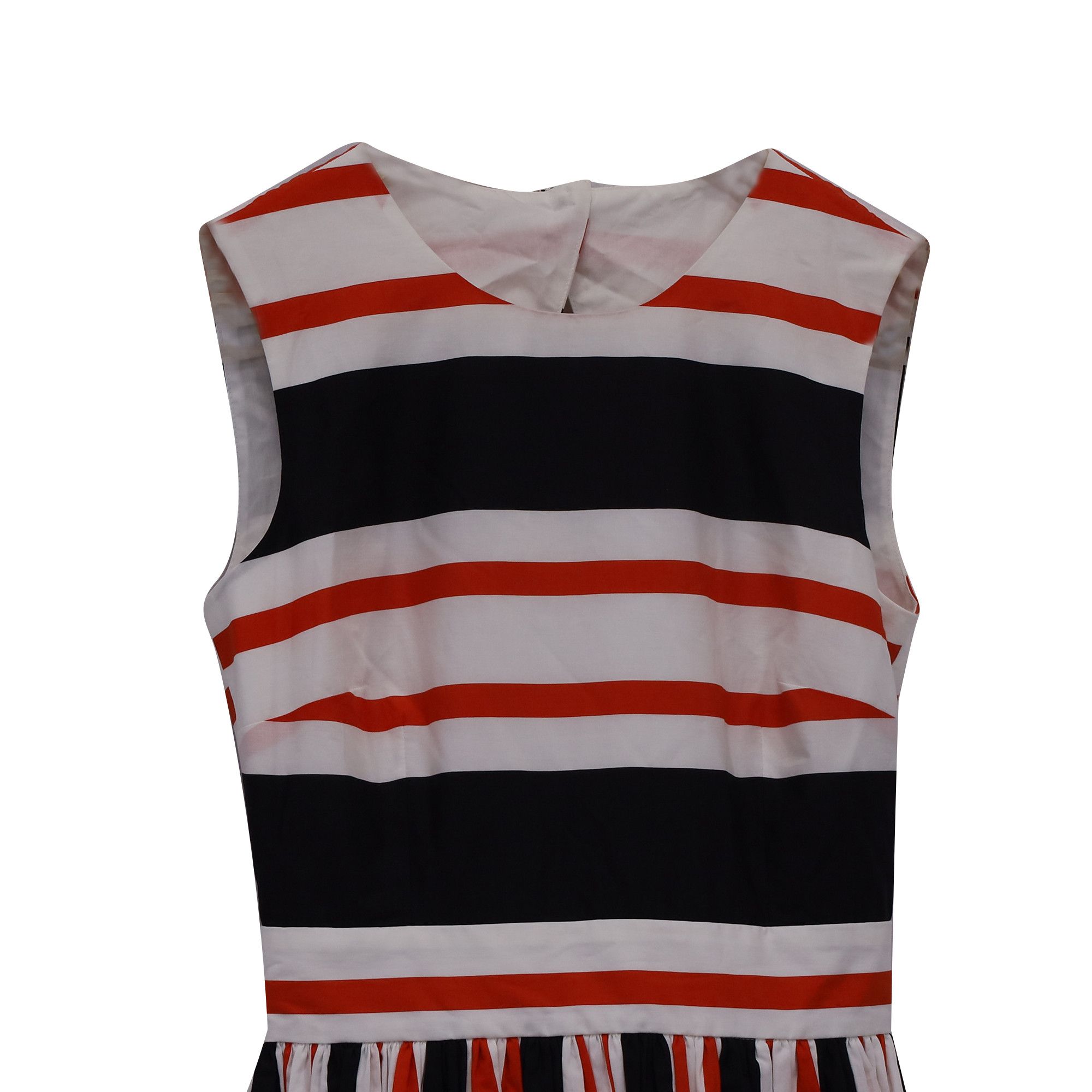 Dolce & Gabbana Dolce & Gabbana Striped Midi Dress in Multicolor Cotton Size XXS / US 00 / IT 34 - 2 Thumbnail