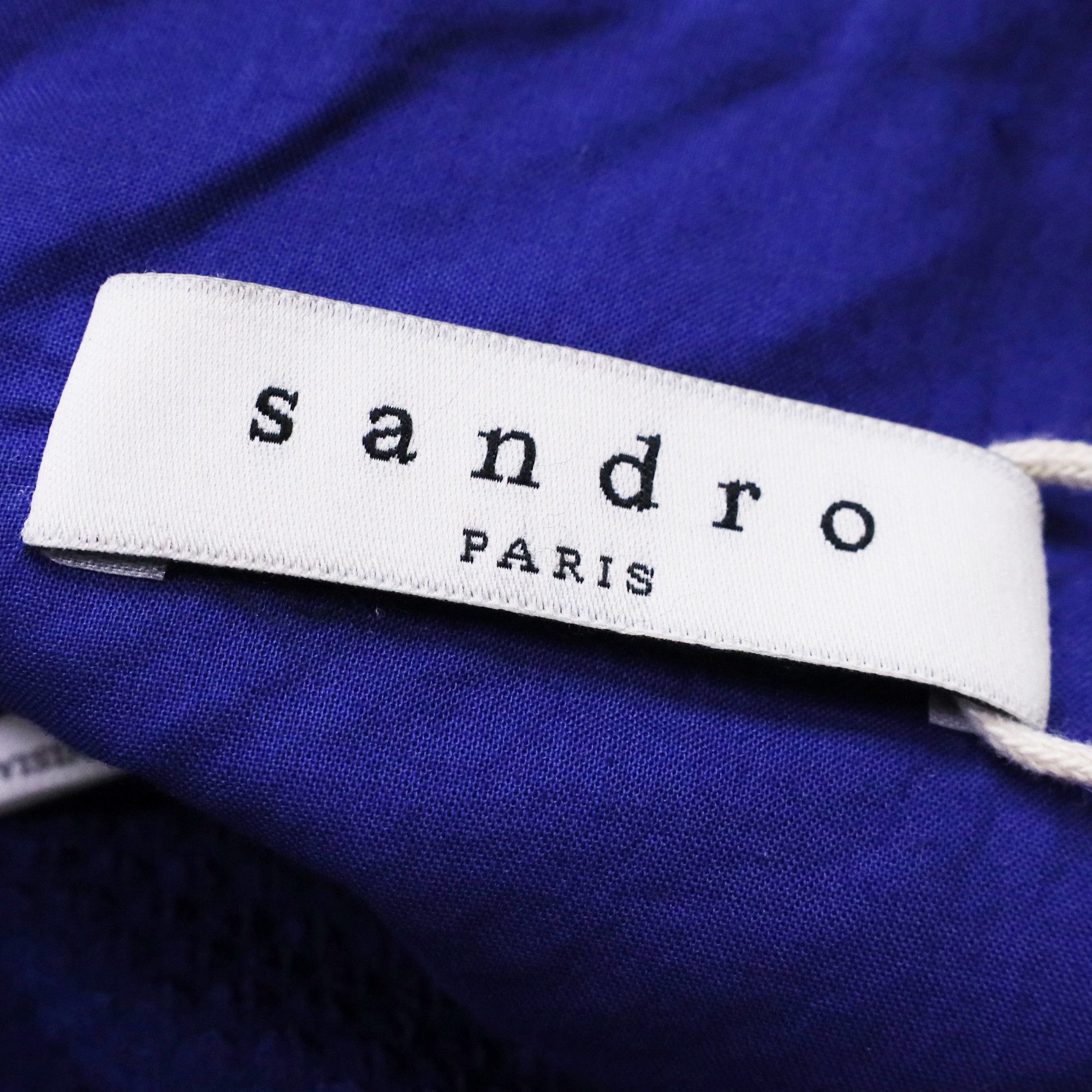 Sandro Sandro Lace Cutout Dress in Blue Polyester Size S / US 4 / IT 40 - 4 Thumbnail
