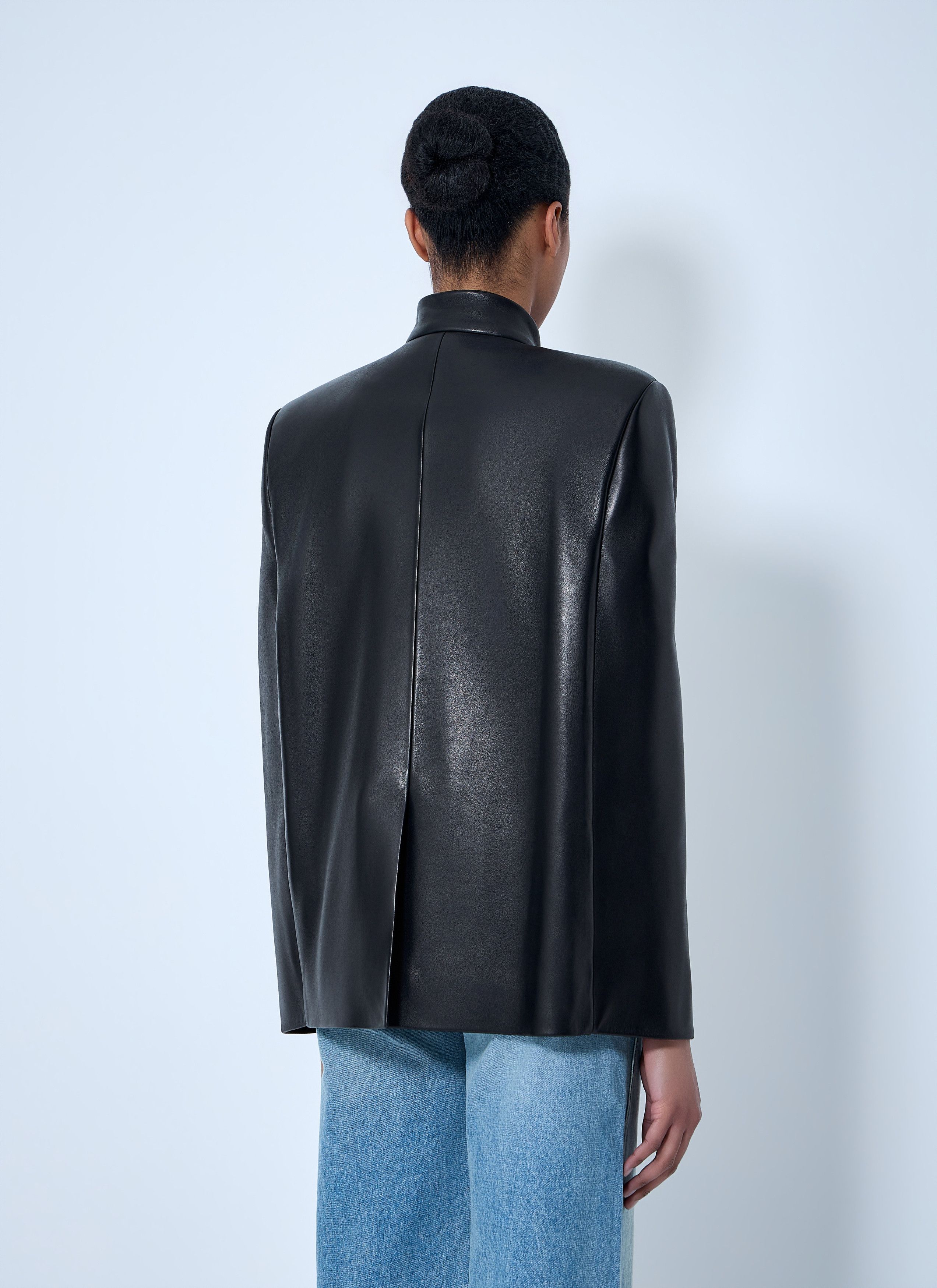 KHAITE Single-Breasted Leather Jacket Size S / US 4 / IT 40 - 4 Thumbnail