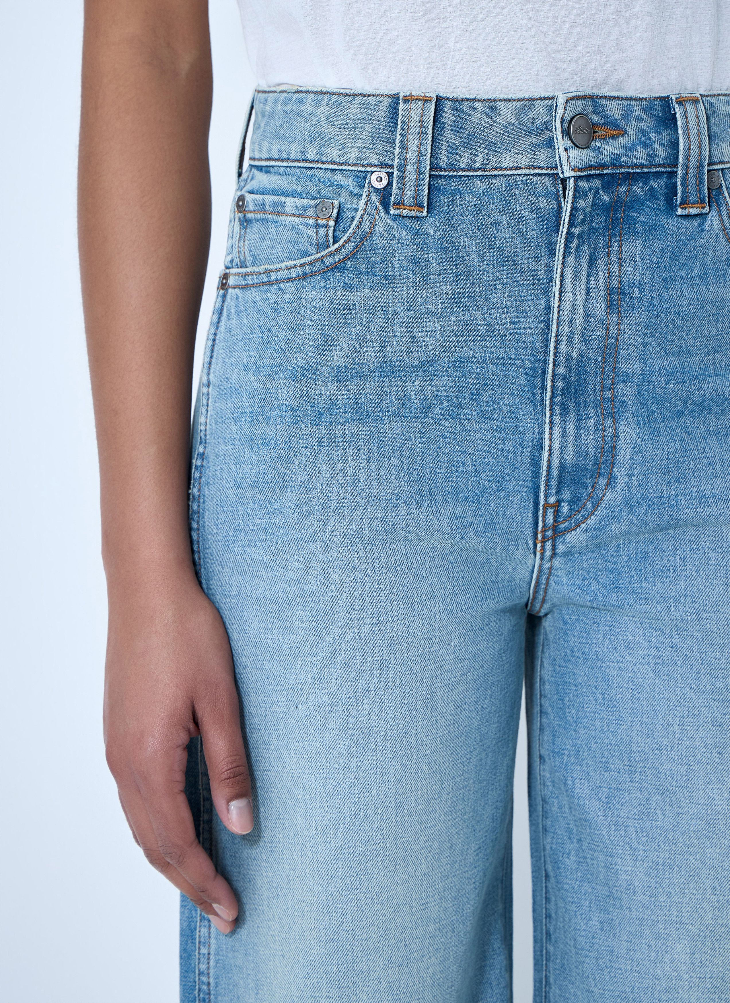 KHAITE Wide-Leg Denim Culottes Size 27" / US 4 / IT 40 - 5 Thumbnail