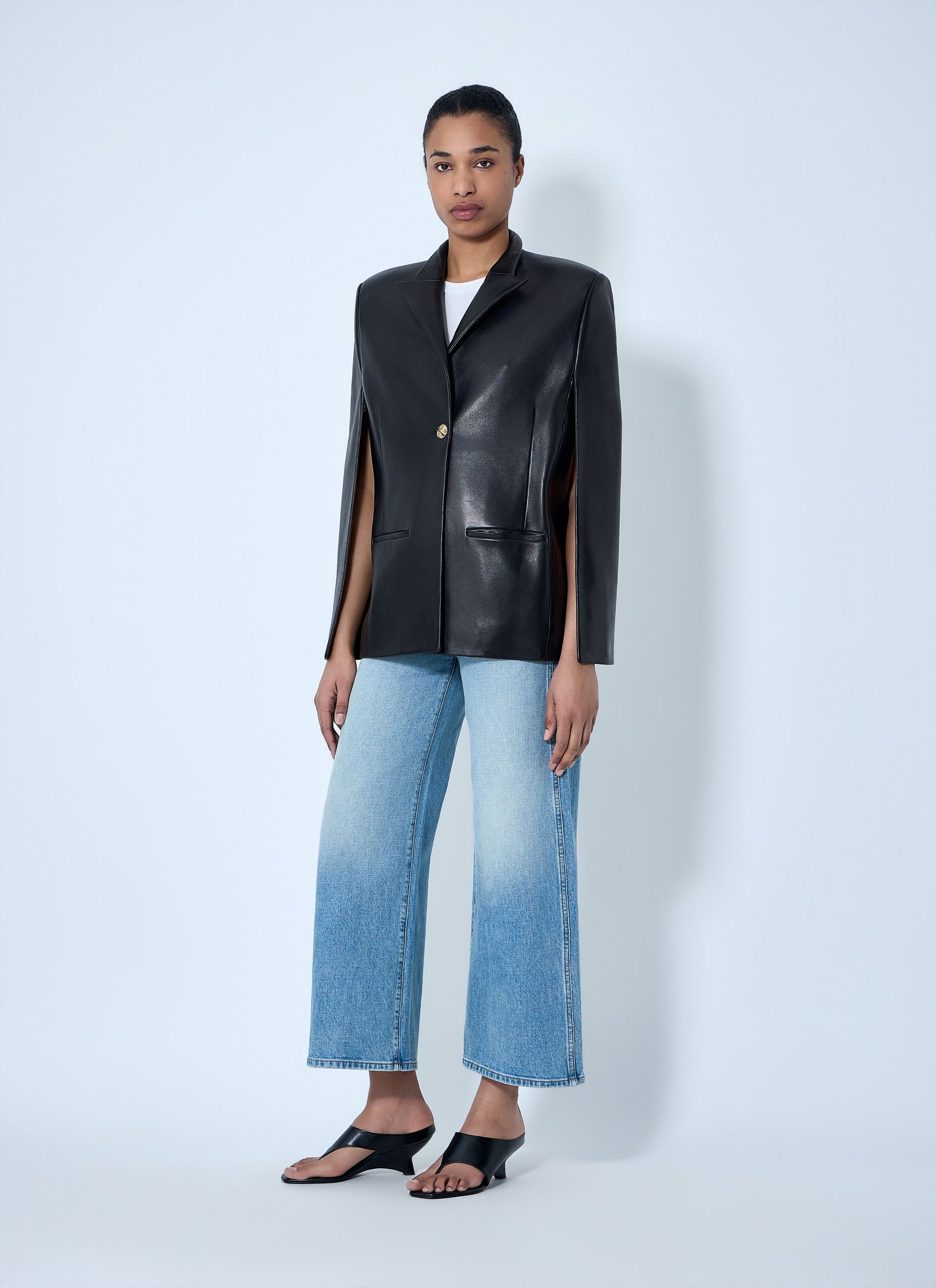KHAITE Wide-Leg Denim Culottes Size 30" / US 8 / IT 44 - 2 Thumbnail