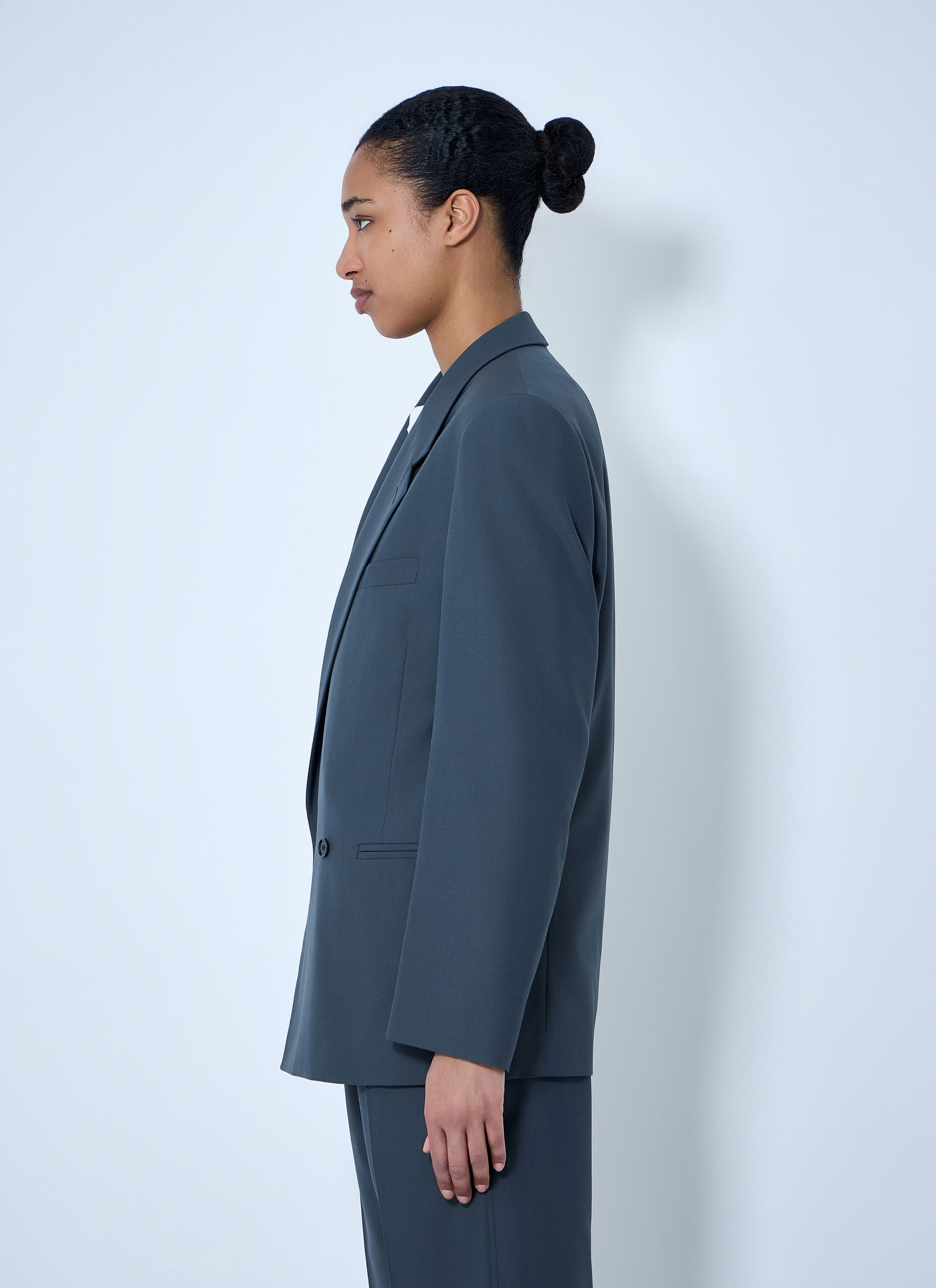 Lemaire Double-Breasted Wool Suit Blazer Size M / US 6-8 / IT 42-44 - 3 Thumbnail