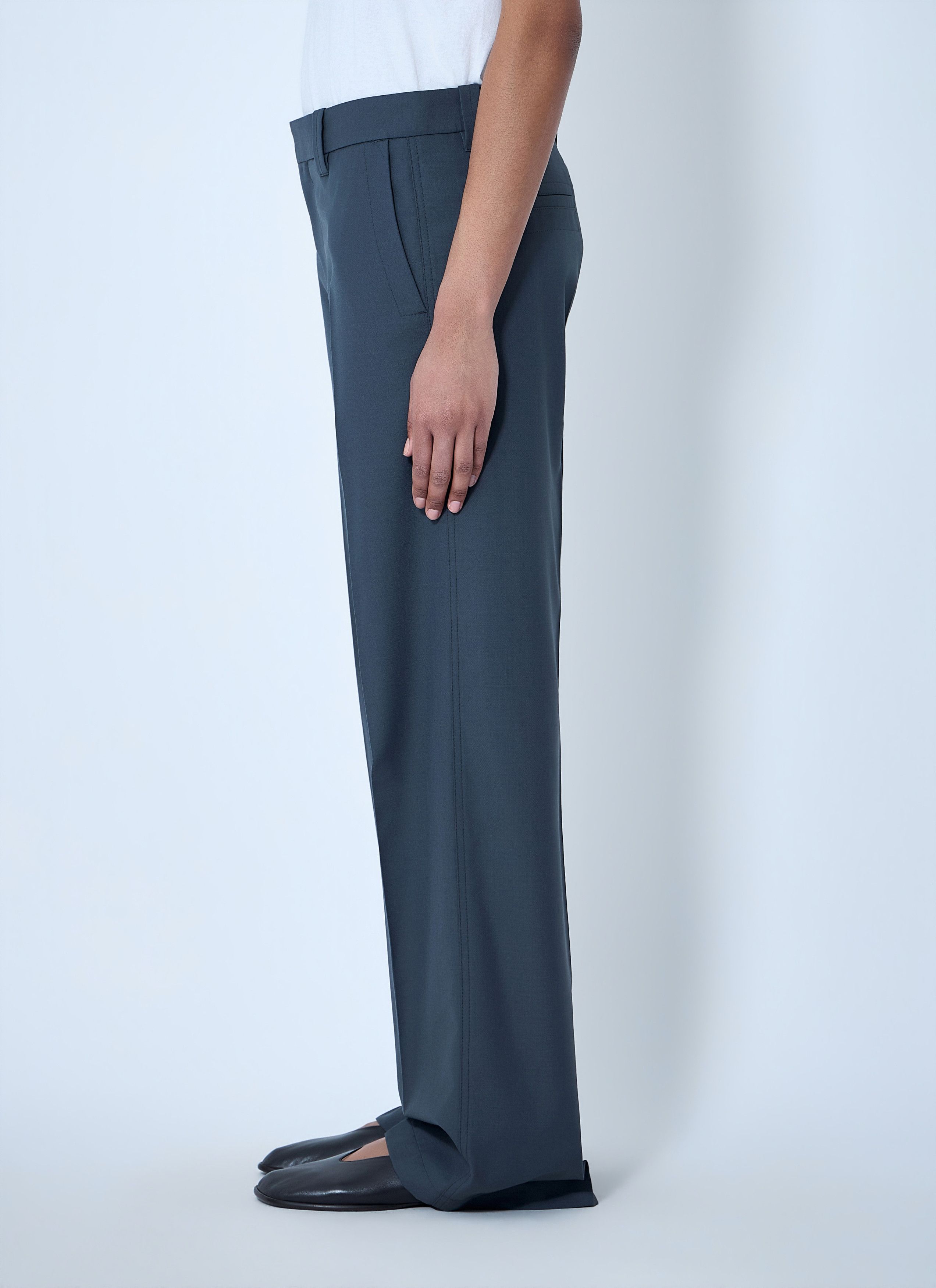 Lemaire Wide-Leg Tailored Trousers Size 34" / US 12 / IT 48 - 3 Thumbnail
