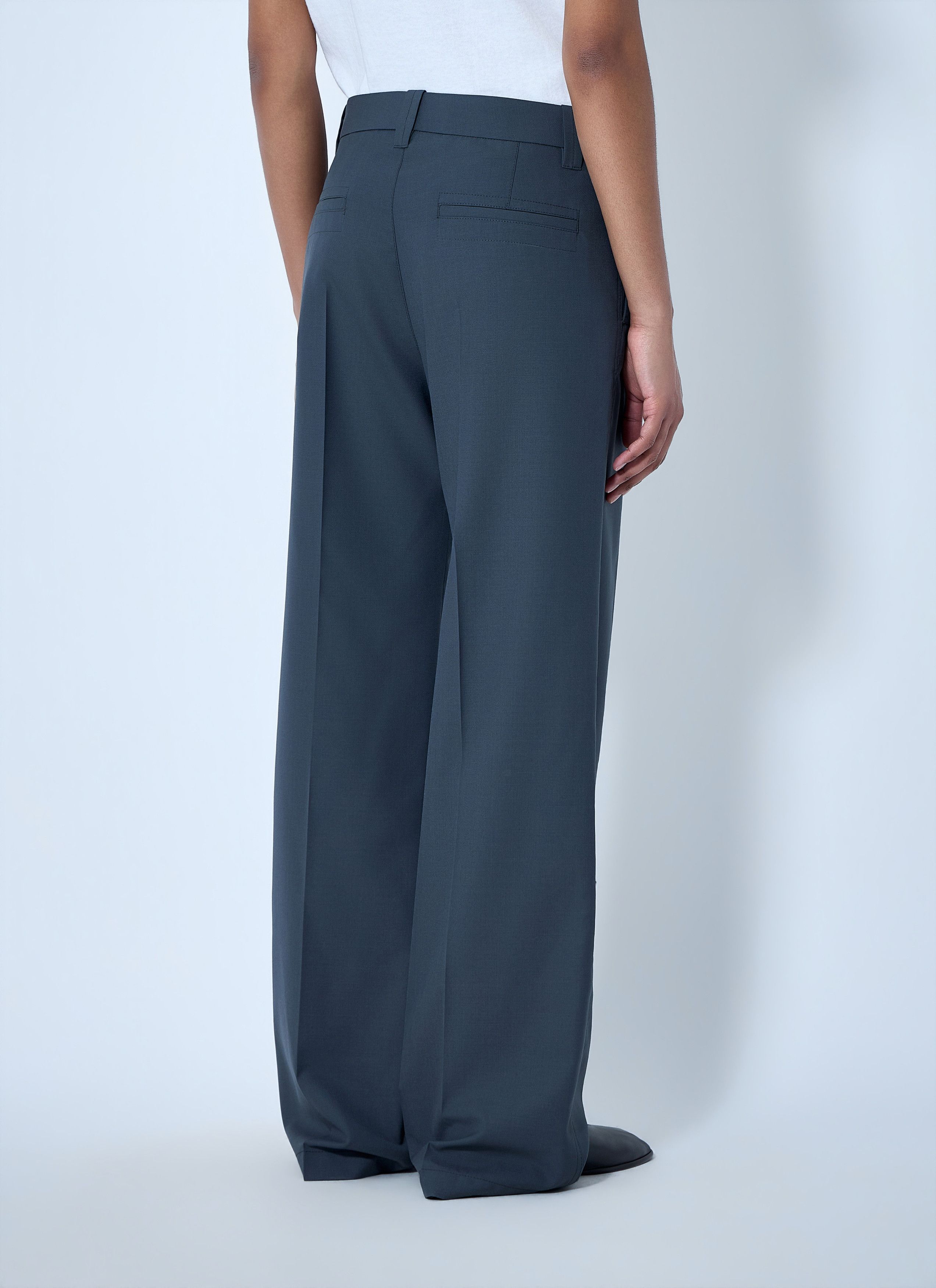 Lemaire Wide-Leg Tailored Trousers Size 28" / US 6 / IT 42 - 4 Thumbnail