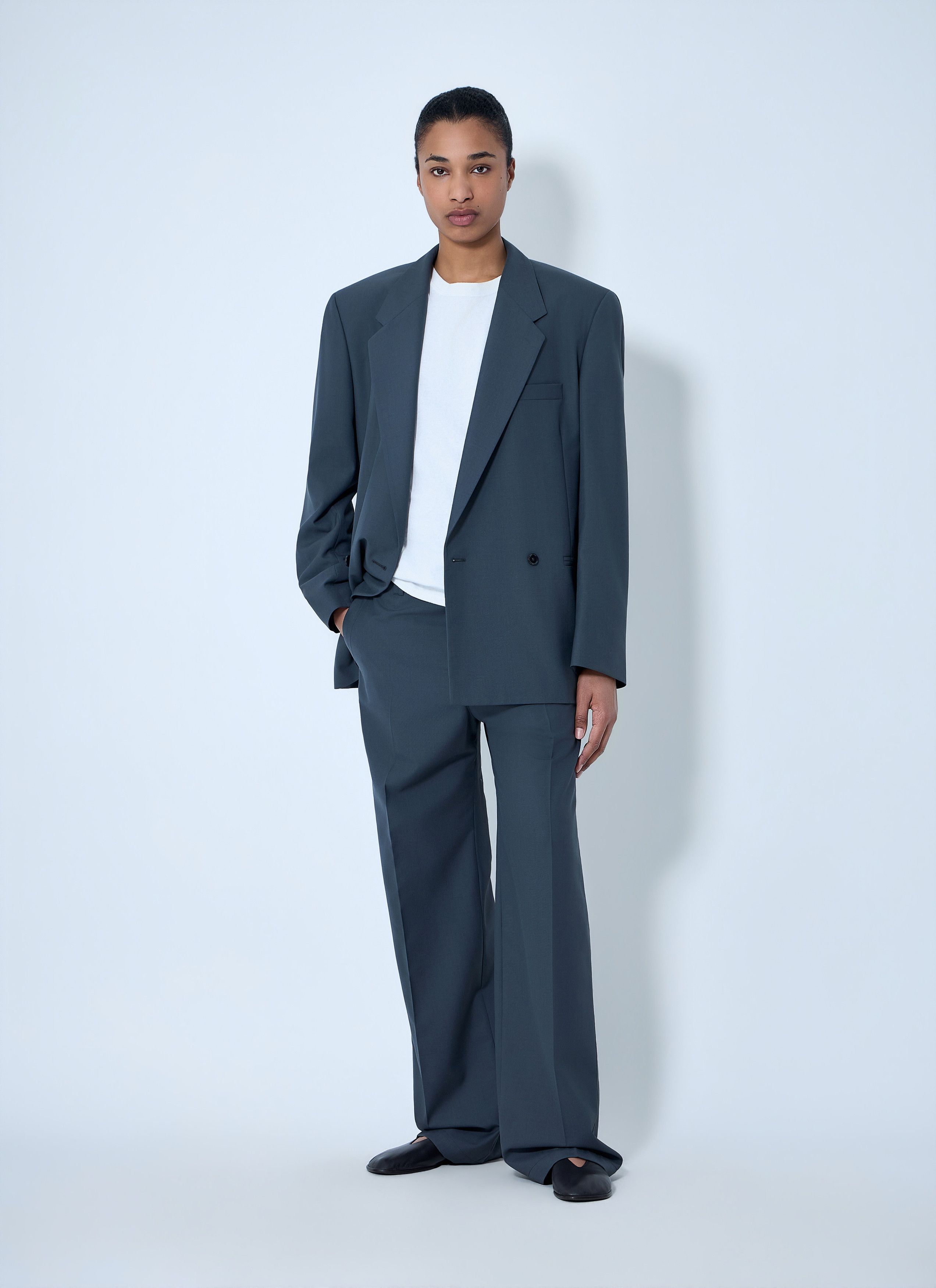 Lemaire Wide-Leg Tailored Trousers Size 28" / US 6 / IT 42 - 2 Thumbnail