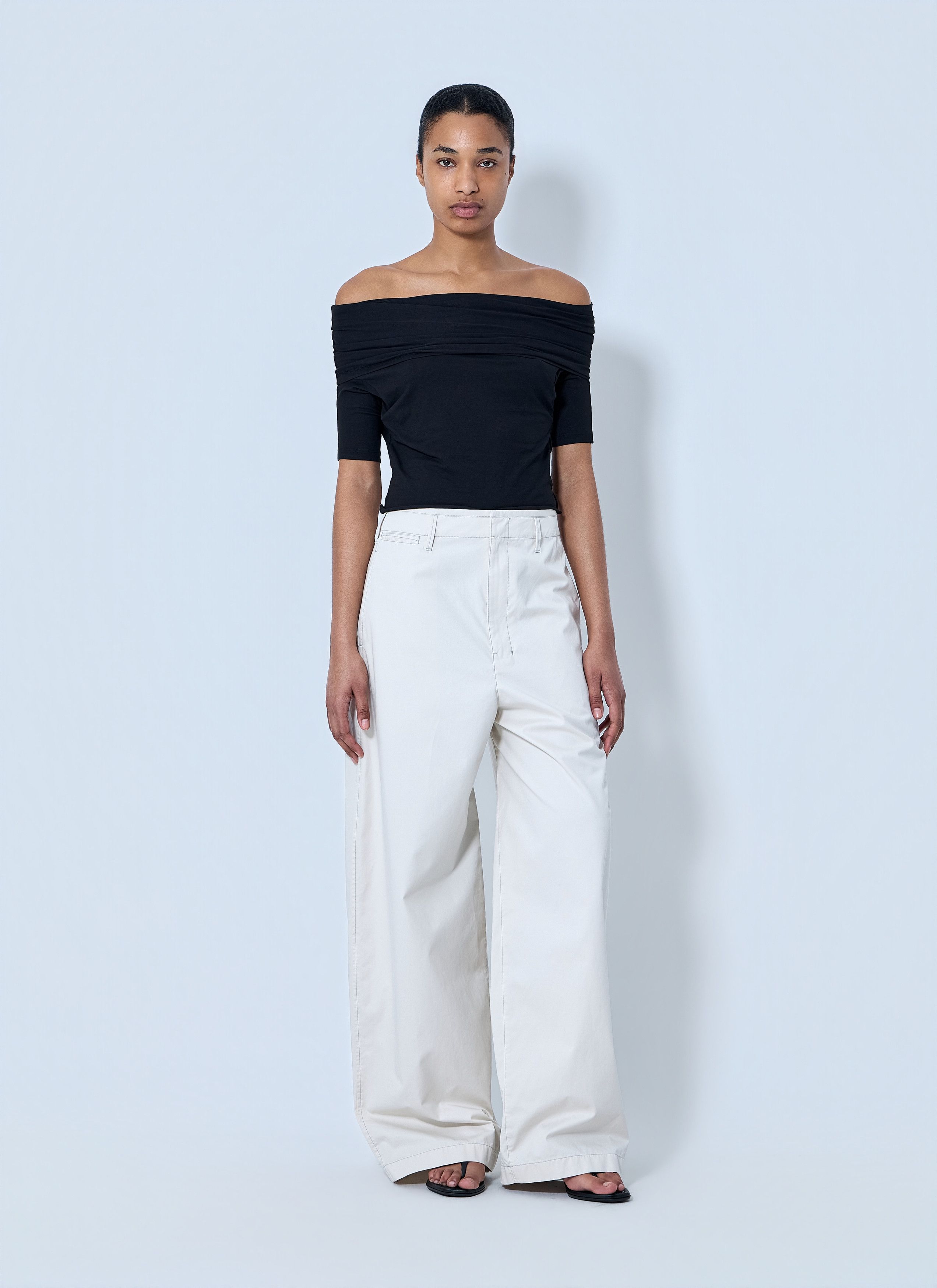 Lemaire Wide-Leg Tailored Trousers Size 28" / US 6 / IT 42 - 2 Thumbnail