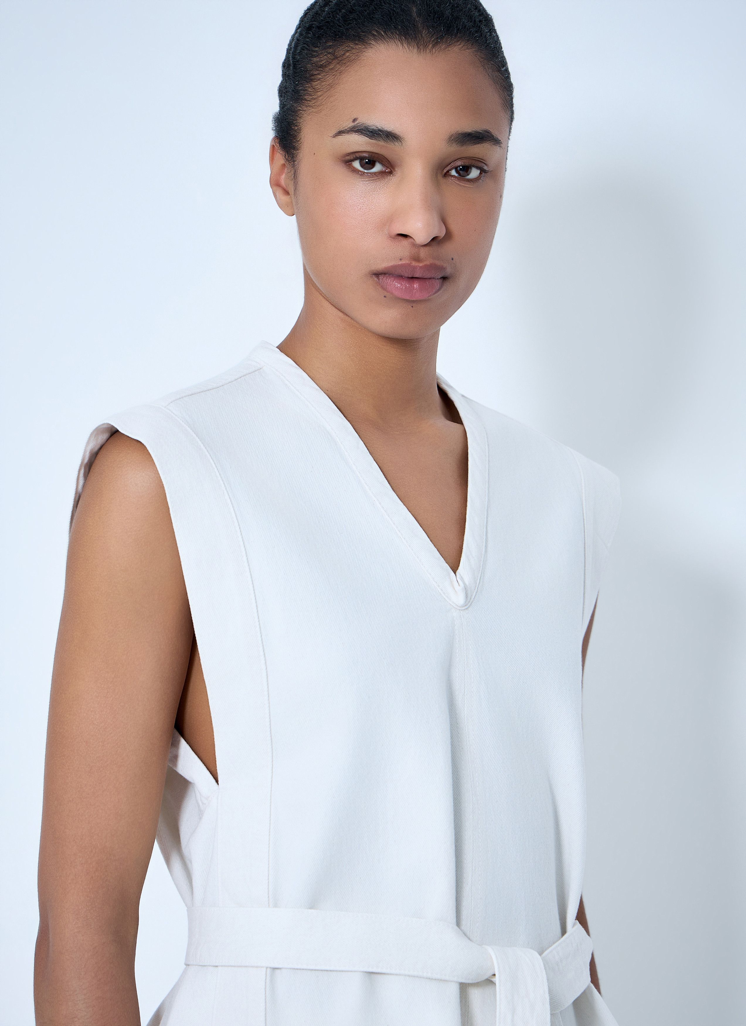 Lemaire Sleeveless V-Neck Top with Belted Waist Size S / US 4 / IT 40 - 5 Thumbnail