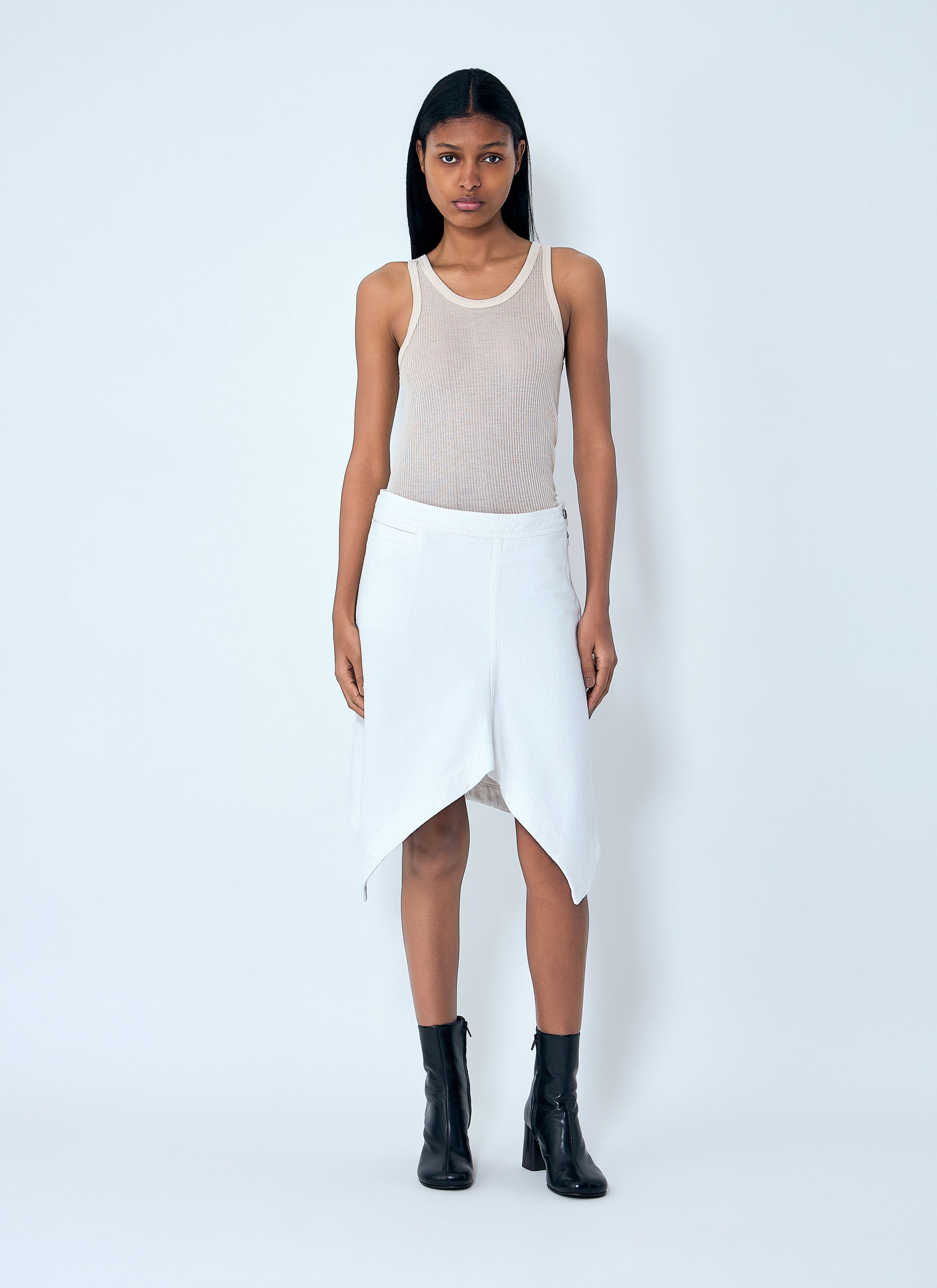Lemaire Asymmetric Denim Skirt Size 27" / US 4 / IT 40 - 2 Thumbnail