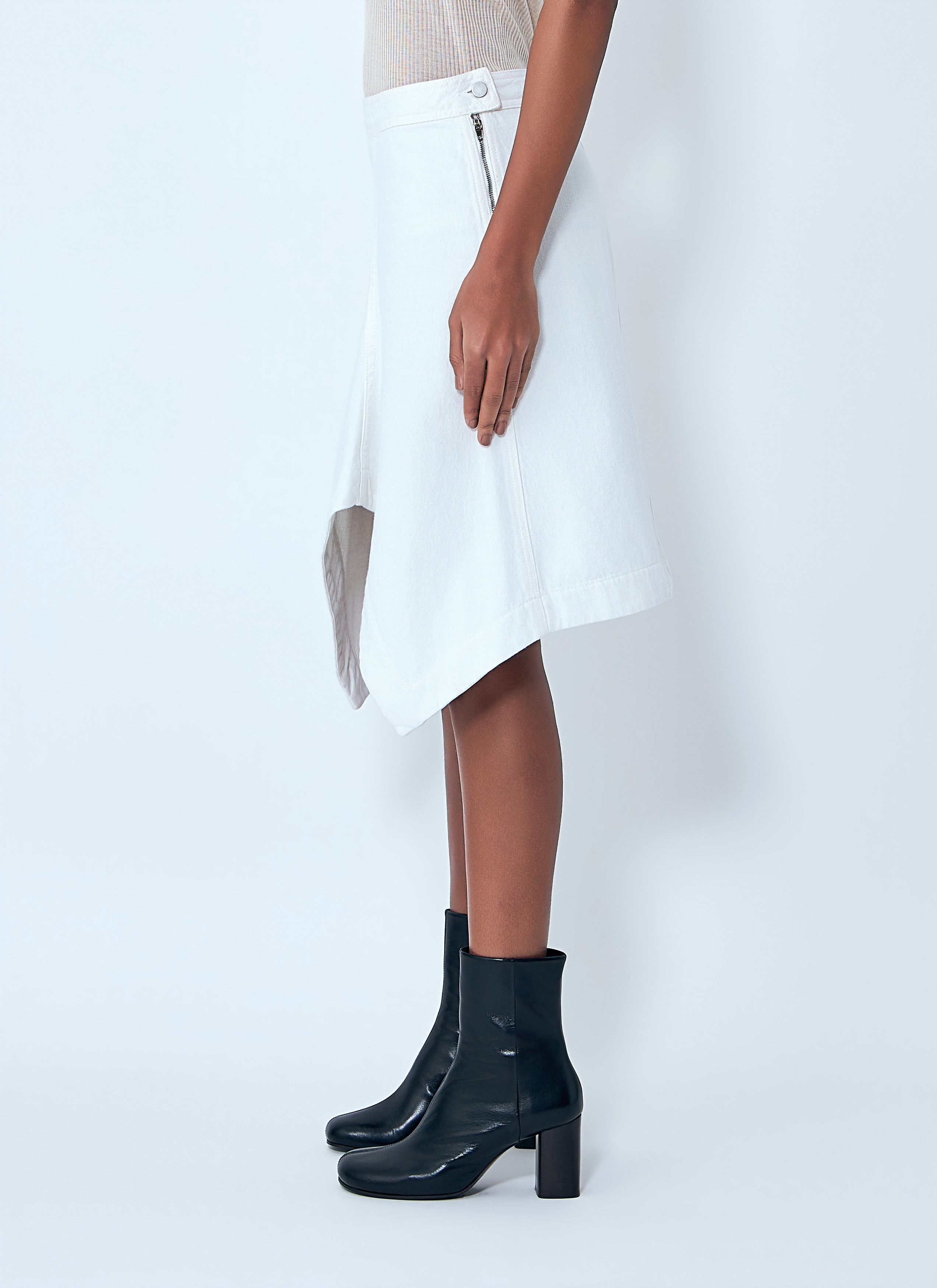 Lemaire Asymmetric Denim Skirt Size 27" / US 4 / IT 40 - 3 Thumbnail