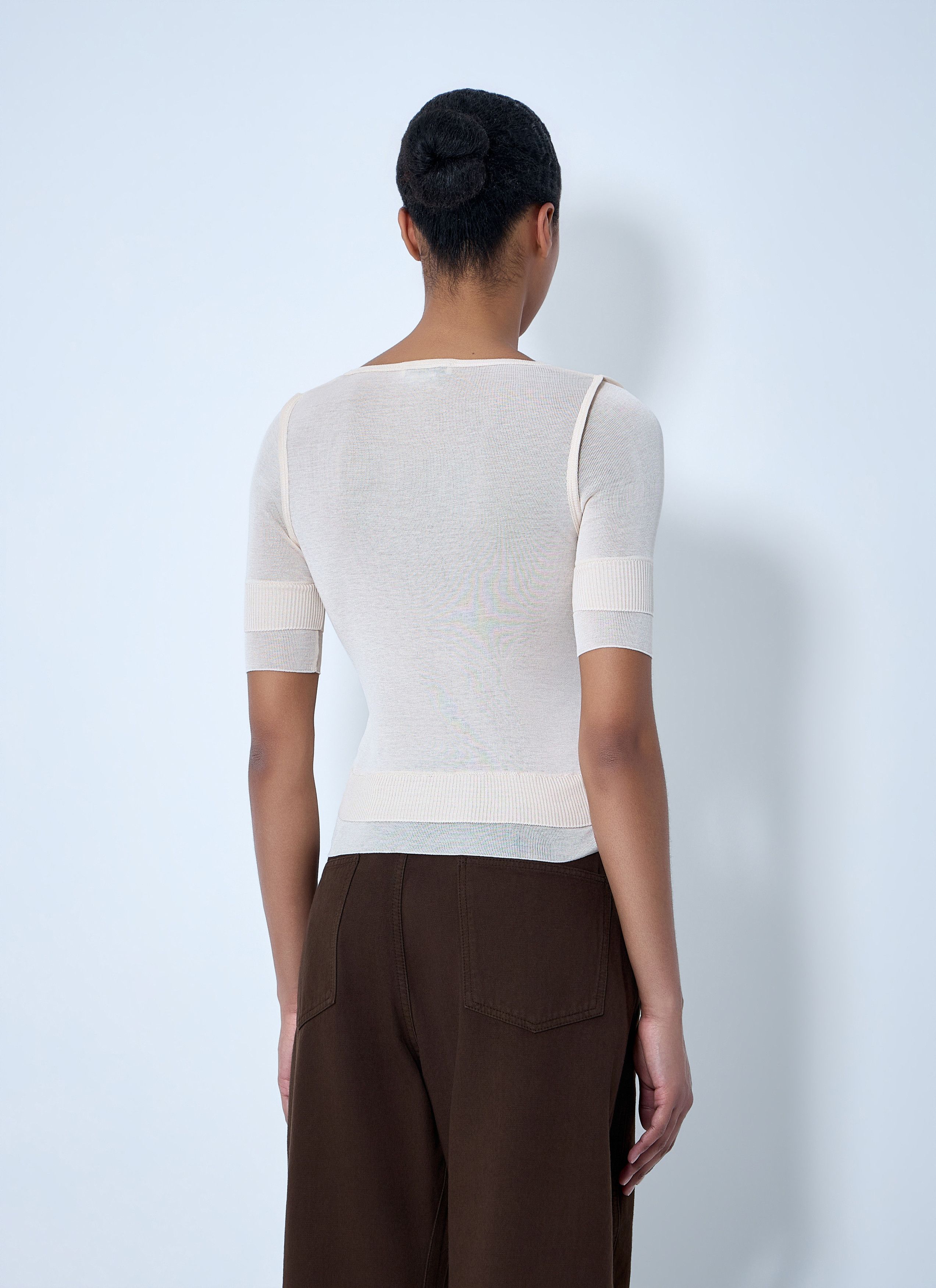 Lemaire Sheer Knit Top Size L / US 10 / IT 46 - 4 Thumbnail